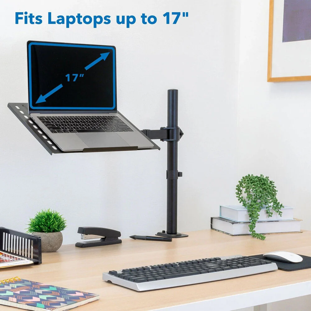 Mount-It! MI-7352LT Full-Motion Laptop Desk Mount with Cooling Tray - Image 3