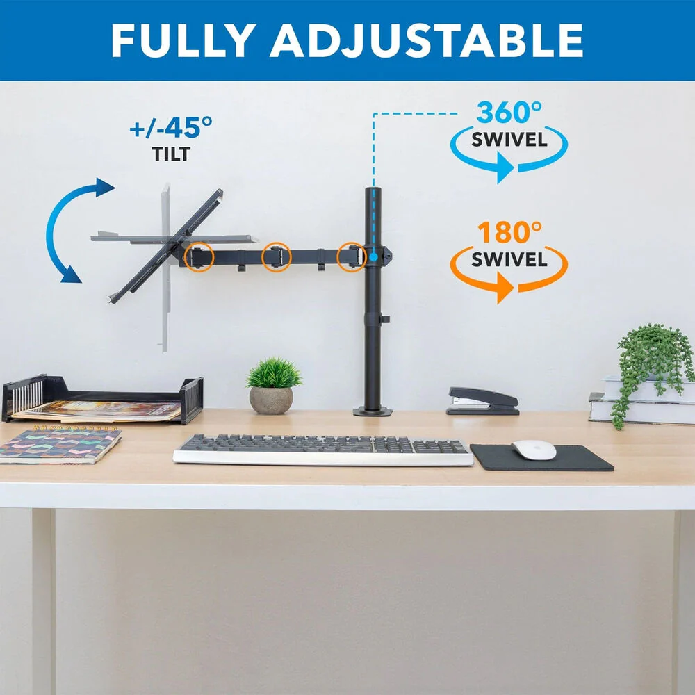 Mount-It! MI-7352LT Full-Motion Laptop Desk Mount with Cooling Tray - Image 4