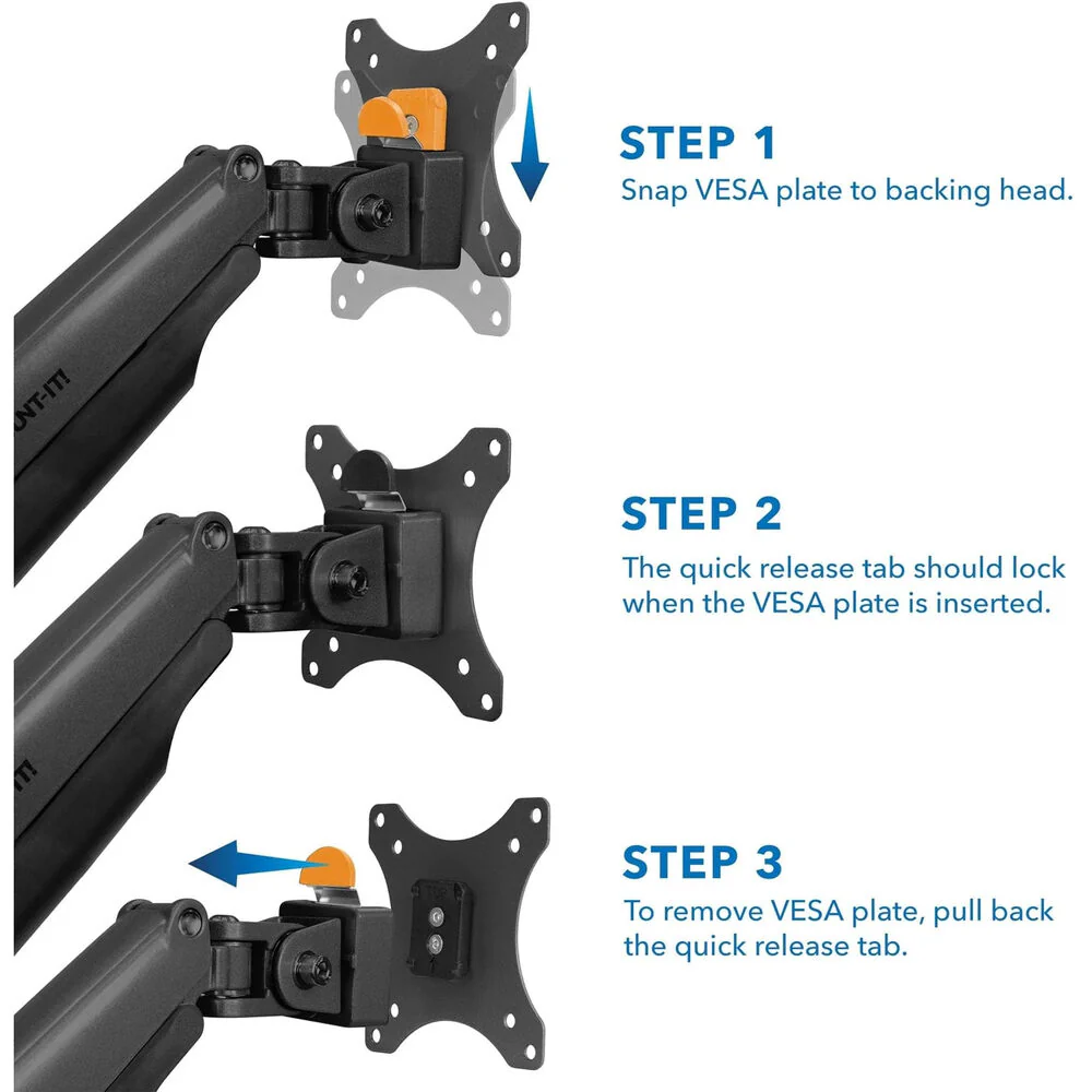 Mount-It! Monitor VESA Plate (Black) - Image 5