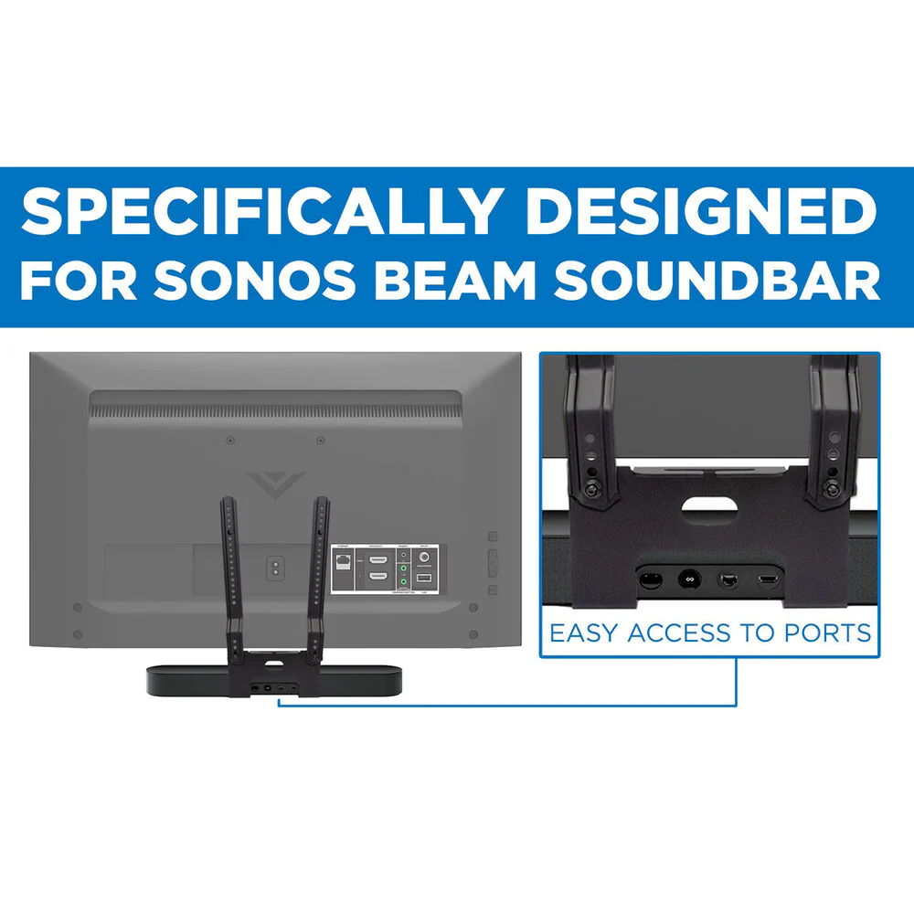 Mount-It! TV Mounting Shelf for the Sonos Beam (Black) - Image 2