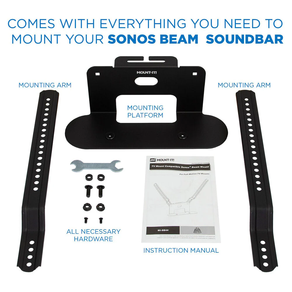 Mount-It! TV Mounting Shelf for the Sonos Beam (Black) - Image 4