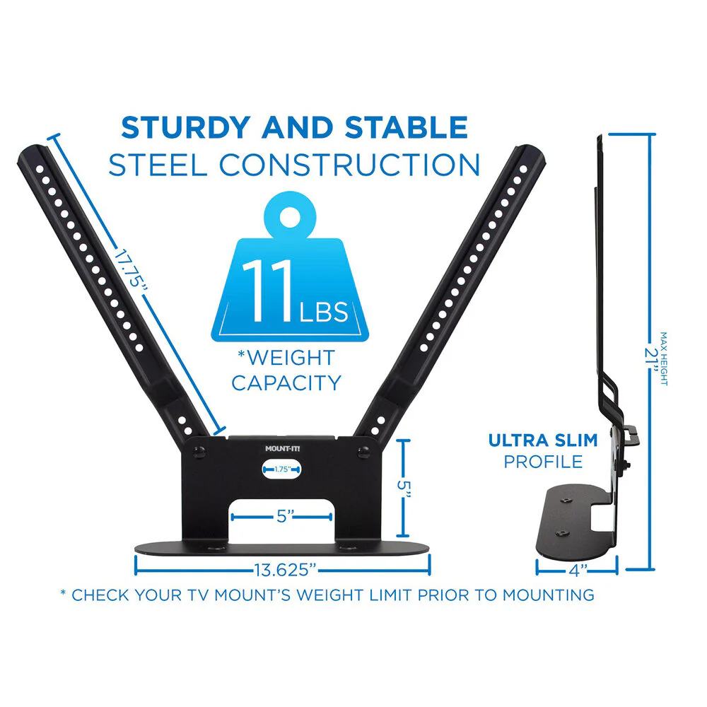 Mount-It! TV Mounting Shelf for the Sonos Beam (Black) - Image 5