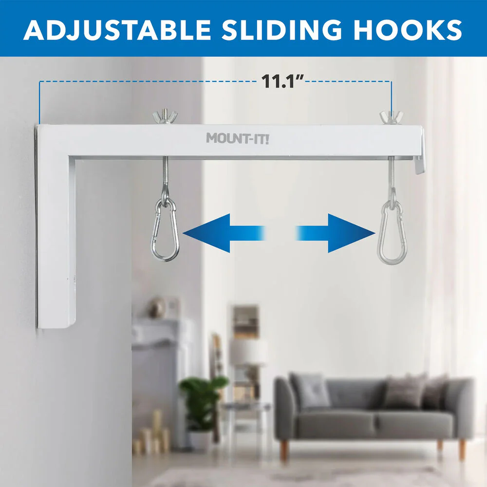 Mount-It! Universal Projector Screen Wall Mount (White, 12") - Image 7
