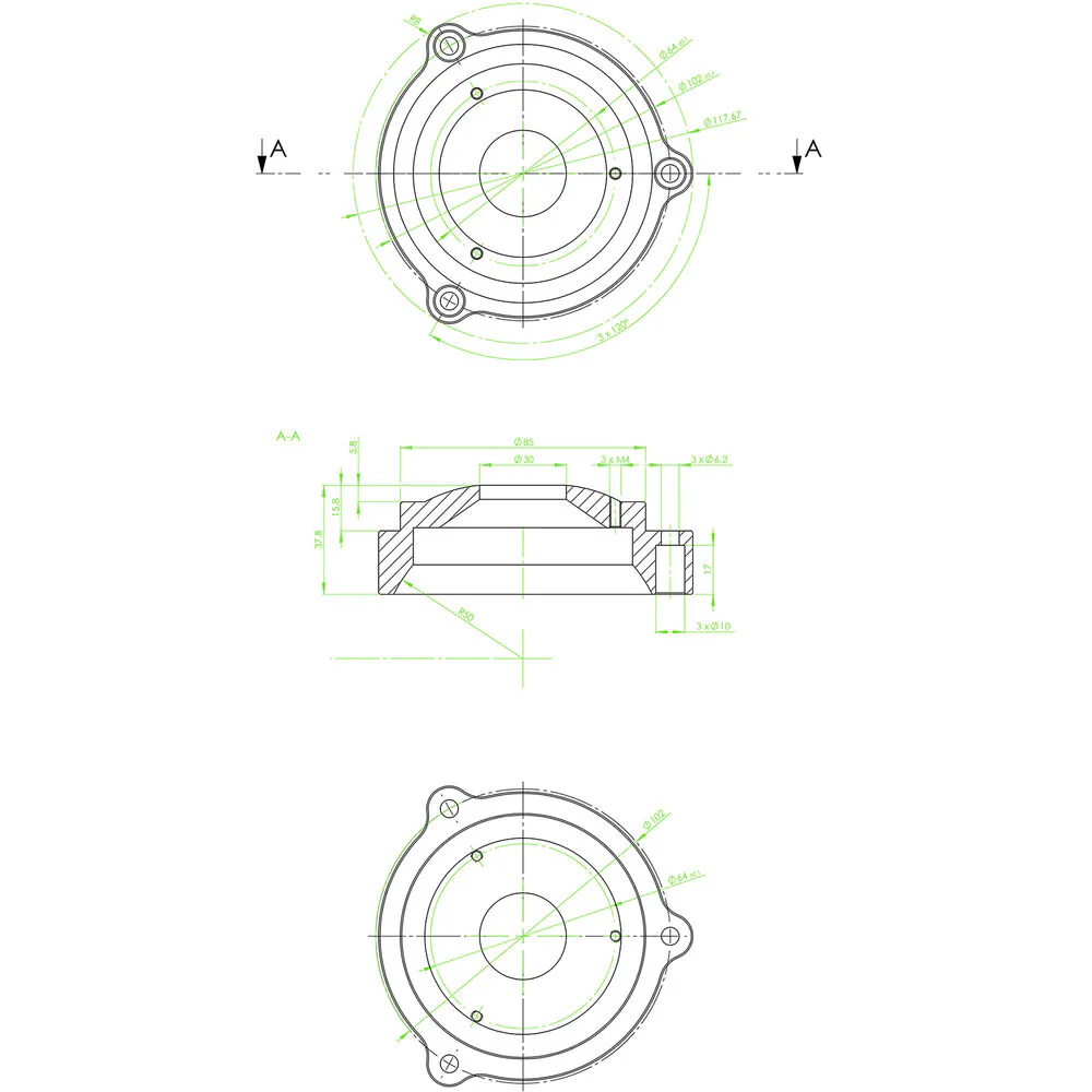 MRMC Slidekamera 100mm Bowl Adapter - Image 2