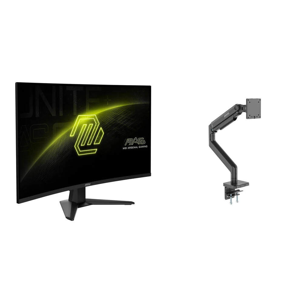 MSI MAG 32CQ6F 31.5" 1440p 180 Hz Curved Gaming Monitor and Desk Mount Kit