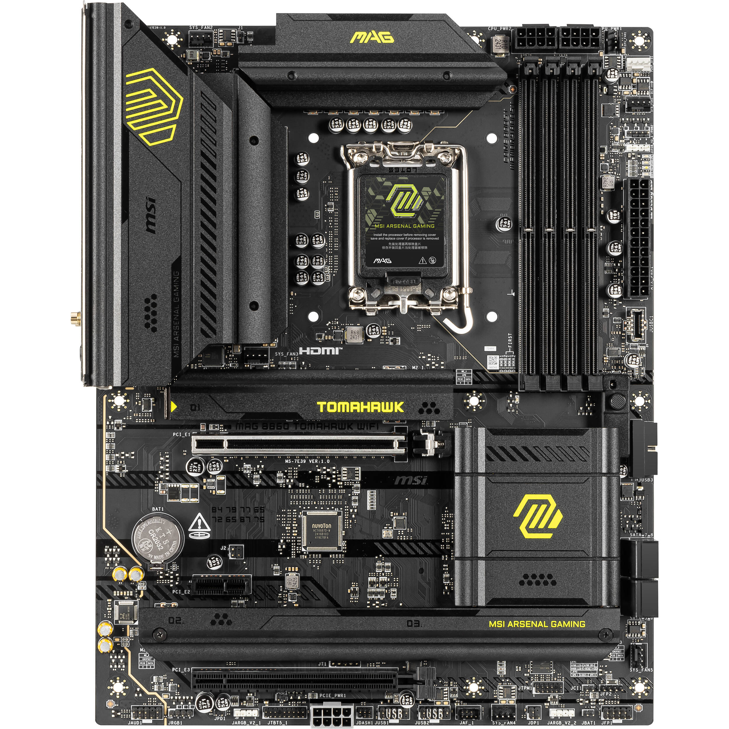 MSI MAG B860 TOMAHAWK WIFI LGA 1851 ATX Motherboard - Image 2