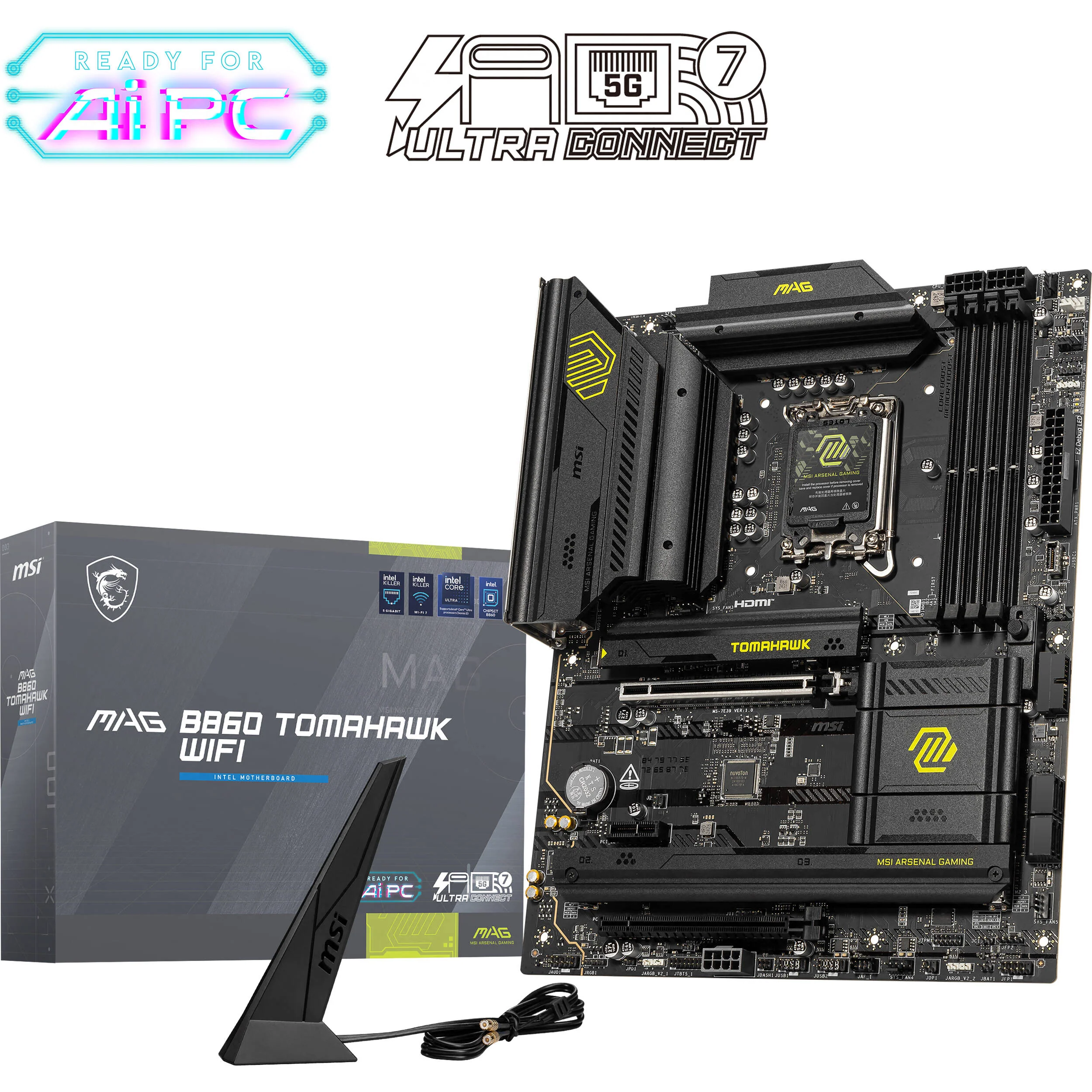 MSI MAG B860 TOMAHAWK WIFI LGA 1851 ATX Motherboard - Image 7