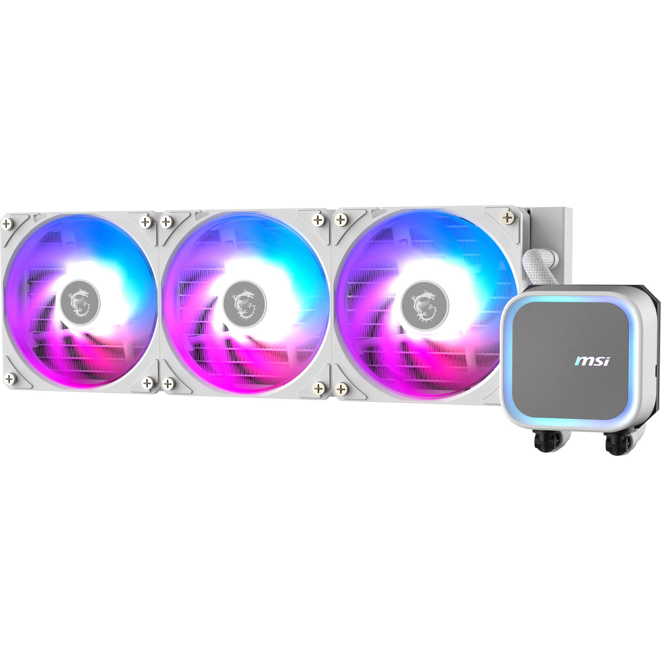 MSI MAG CORELIQUID A13 360mm ARGB AIO Liquid CPU Cooler (White) - Image 2