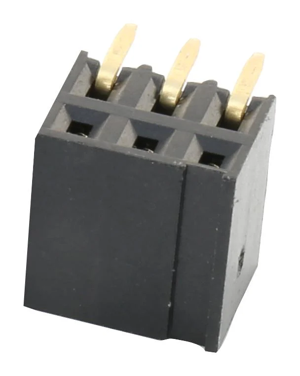 Multicomp PRO 2214BR-06G 2214BR-06G PCB Receptacle Board-to-Board 2.54 mm 2 Rows 6 Contacts Through Hole Mount Right Angle - Image 2