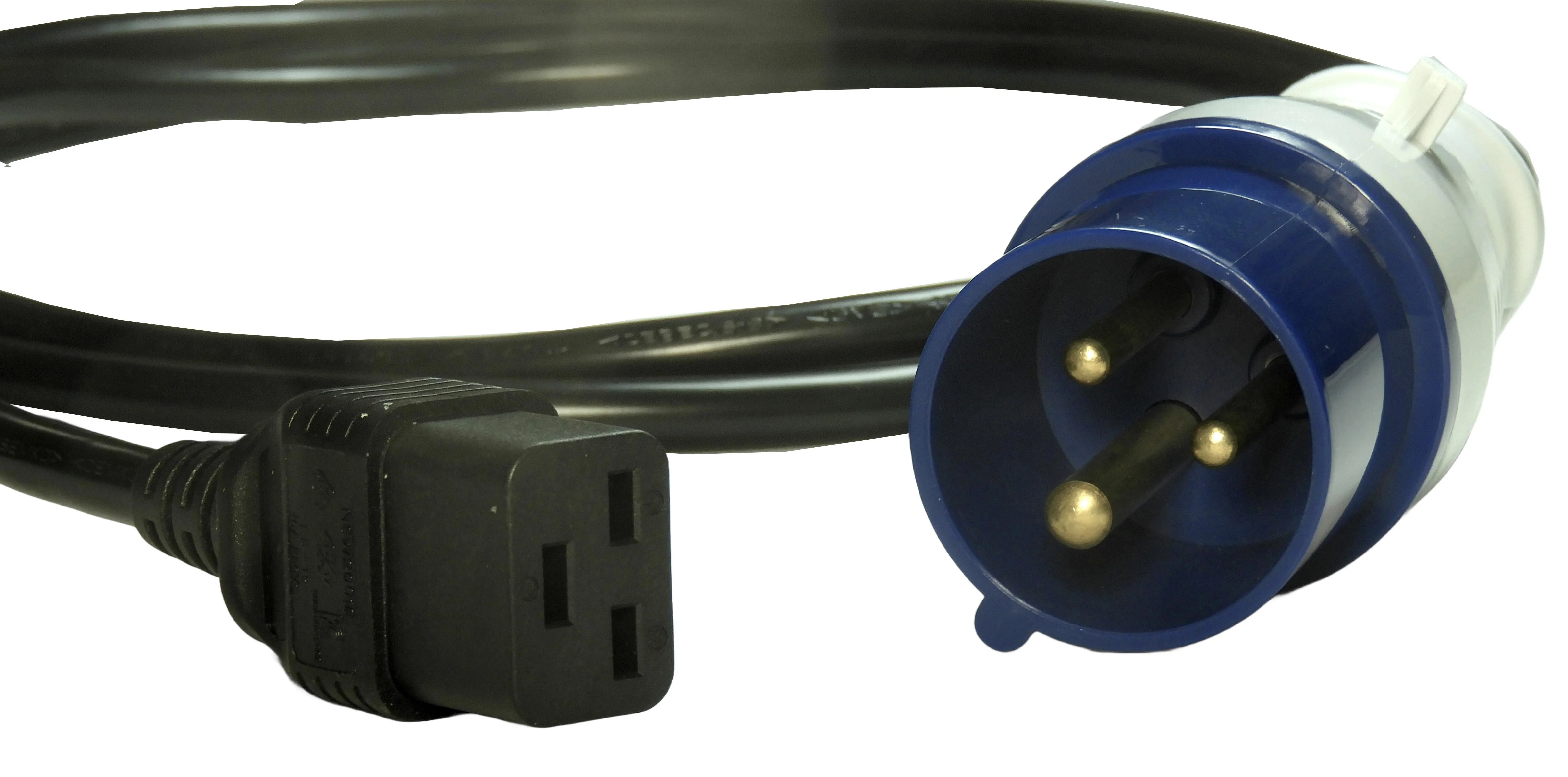 MULTICOMP PRO GW-151825 Mains Power Cord, IEC 60309 to IEC 60320-1 C19, 2 m, 16 A, 250 V, Black, MP-IP44 Commando Series - Image 2