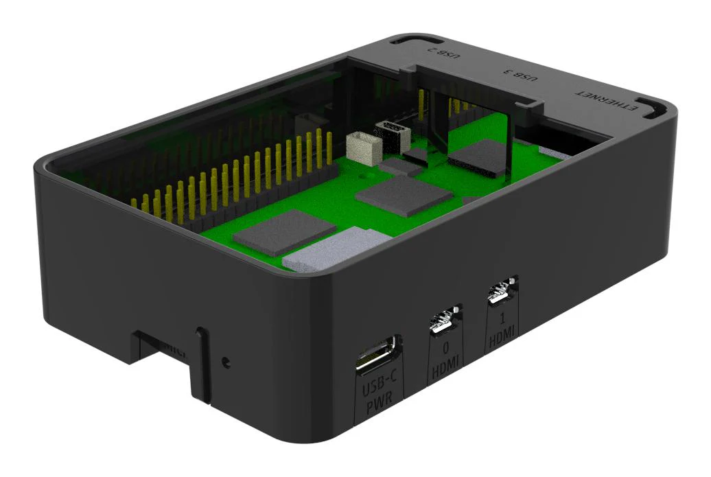 MULTICOMP PRO MP011906 Professional Enclosure, Black, ABS, Raspberry Pi 5 Boards - Image 2