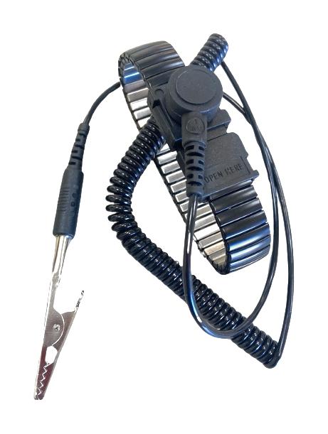 MULTICOMP PRO MP013852 Wrist Wrap, 190mm Circumference Max, Banana Plug, Socket 155mm Length, Adjustable, Black