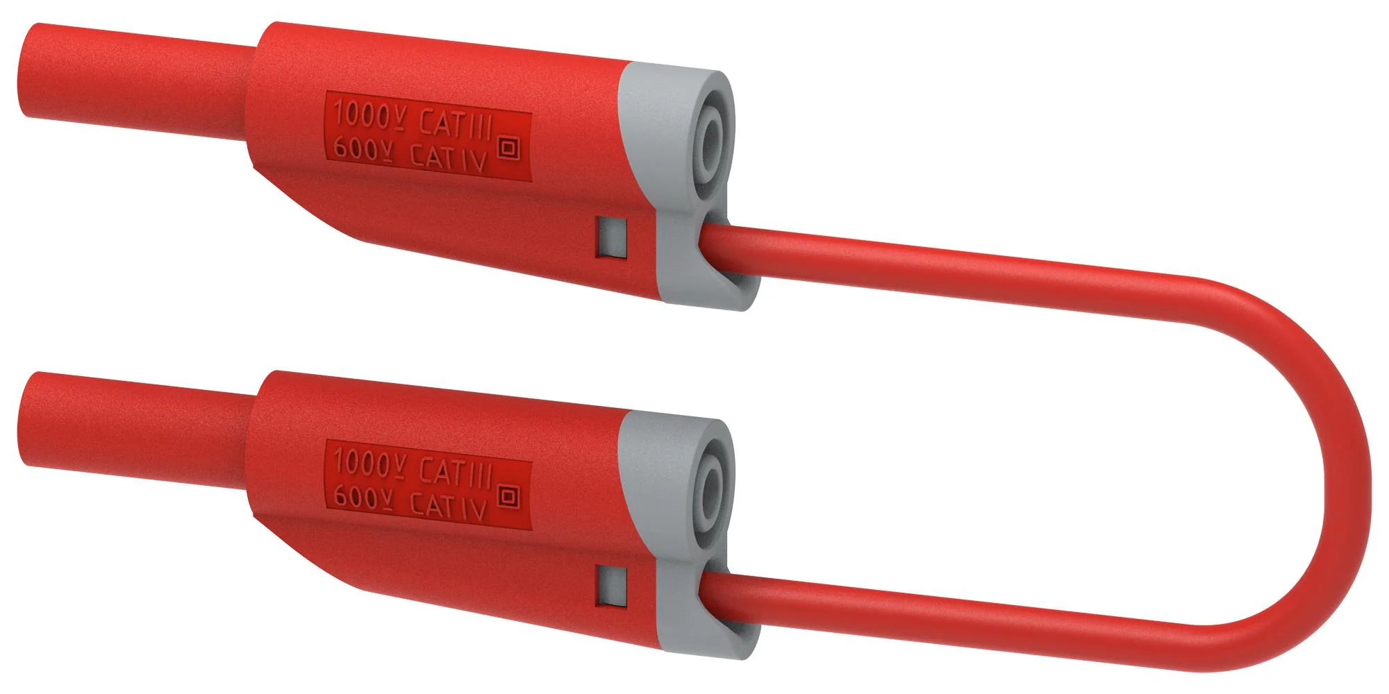 MULTICOMP PRO MP771106 Banana Test Lead, 4mm Banana Plug, Stackable, 4mm Stackable Banana Plug, 2.32 ", 59 mm, Red, 36 A - Image 2