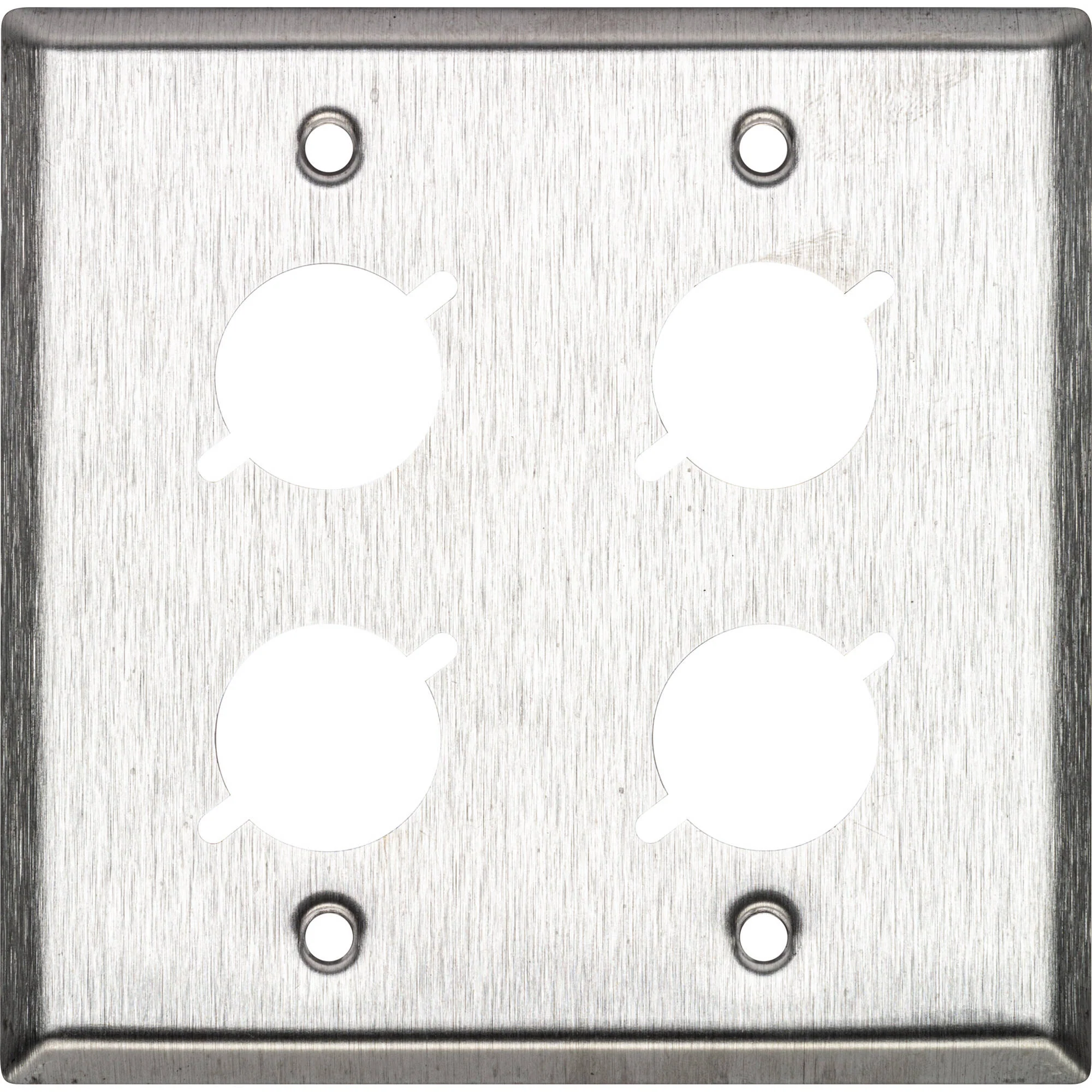 My Custom Shop 2-Gang 4-Punch Stainless Steel Wall Plate