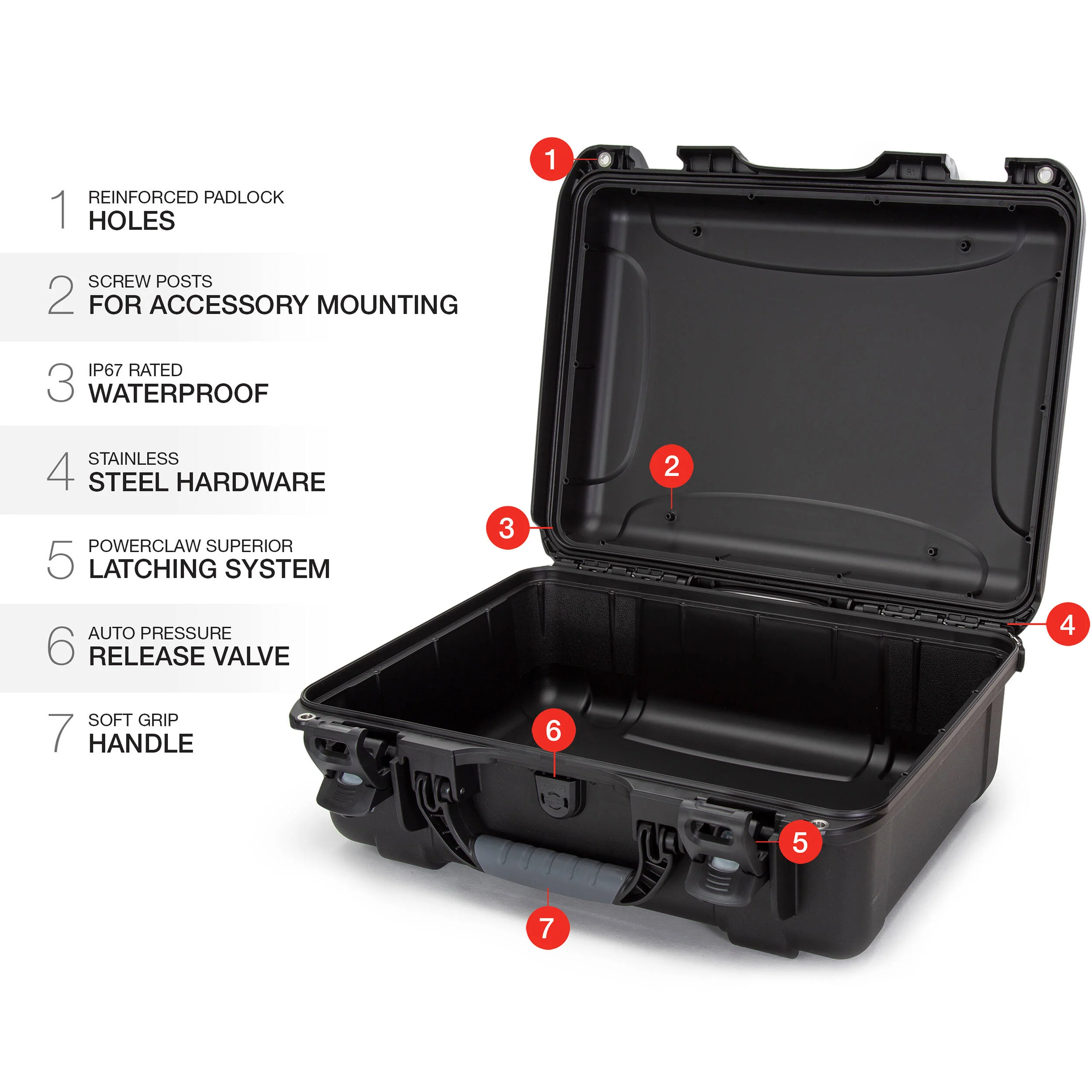 Nanuk 930 Large Series Case without Foam (Black) - Image 6