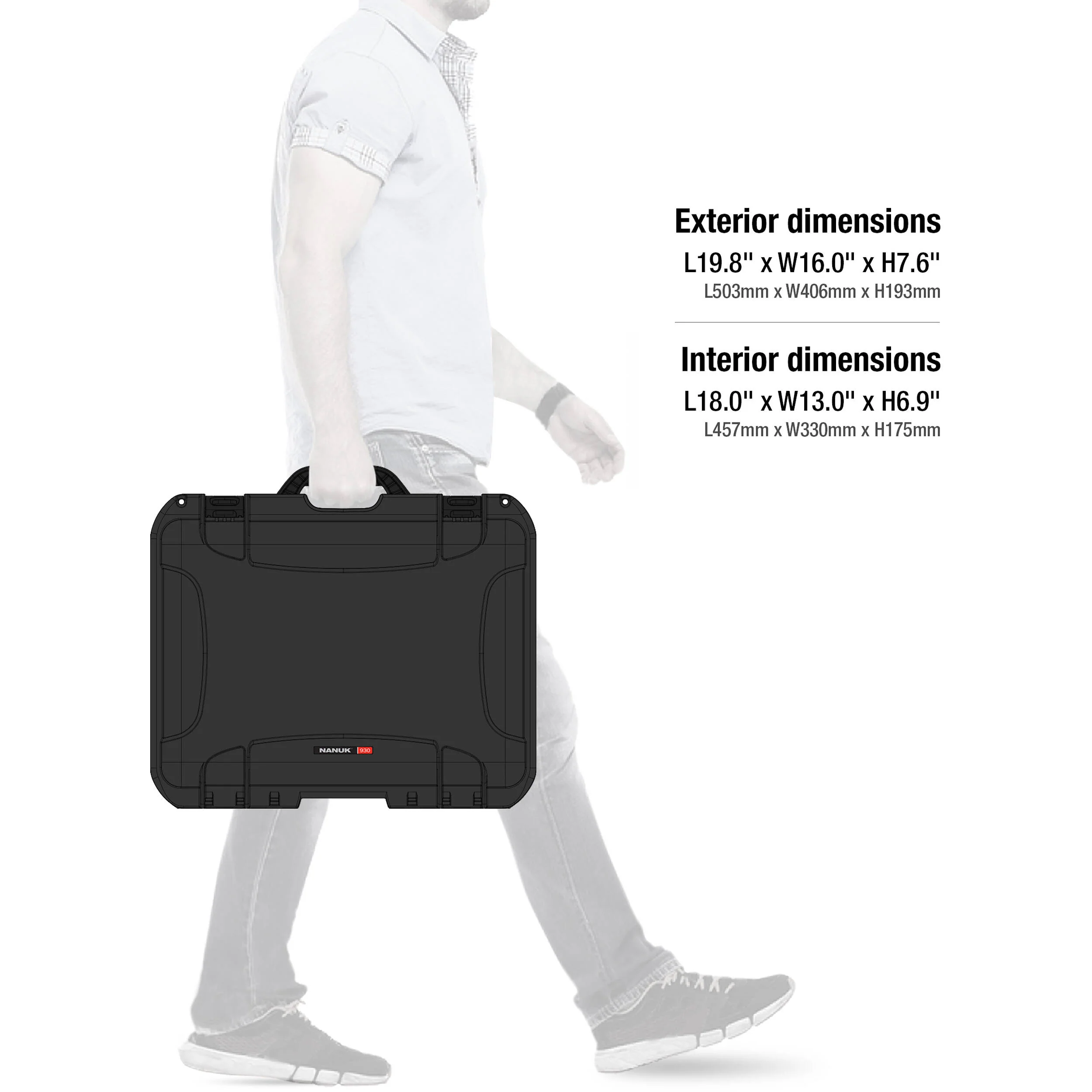 Nanuk 930 Large Series Case without Foam (Black) - Image 7