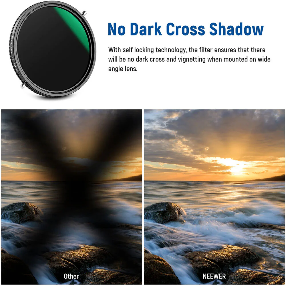 Neewer 2 in 1 Variable ND Filter and CPL Filter (62mm, 1 to 5-Stop) - Image 3