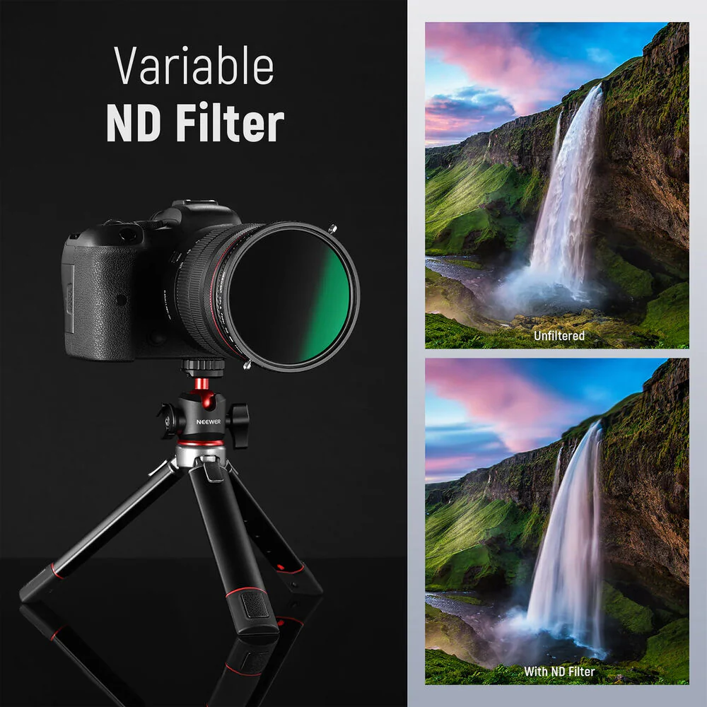 Neewer 2 in 1 Variable ND Filter and CPL Filter (62mm, 1 to 5-Stop) - Image 6