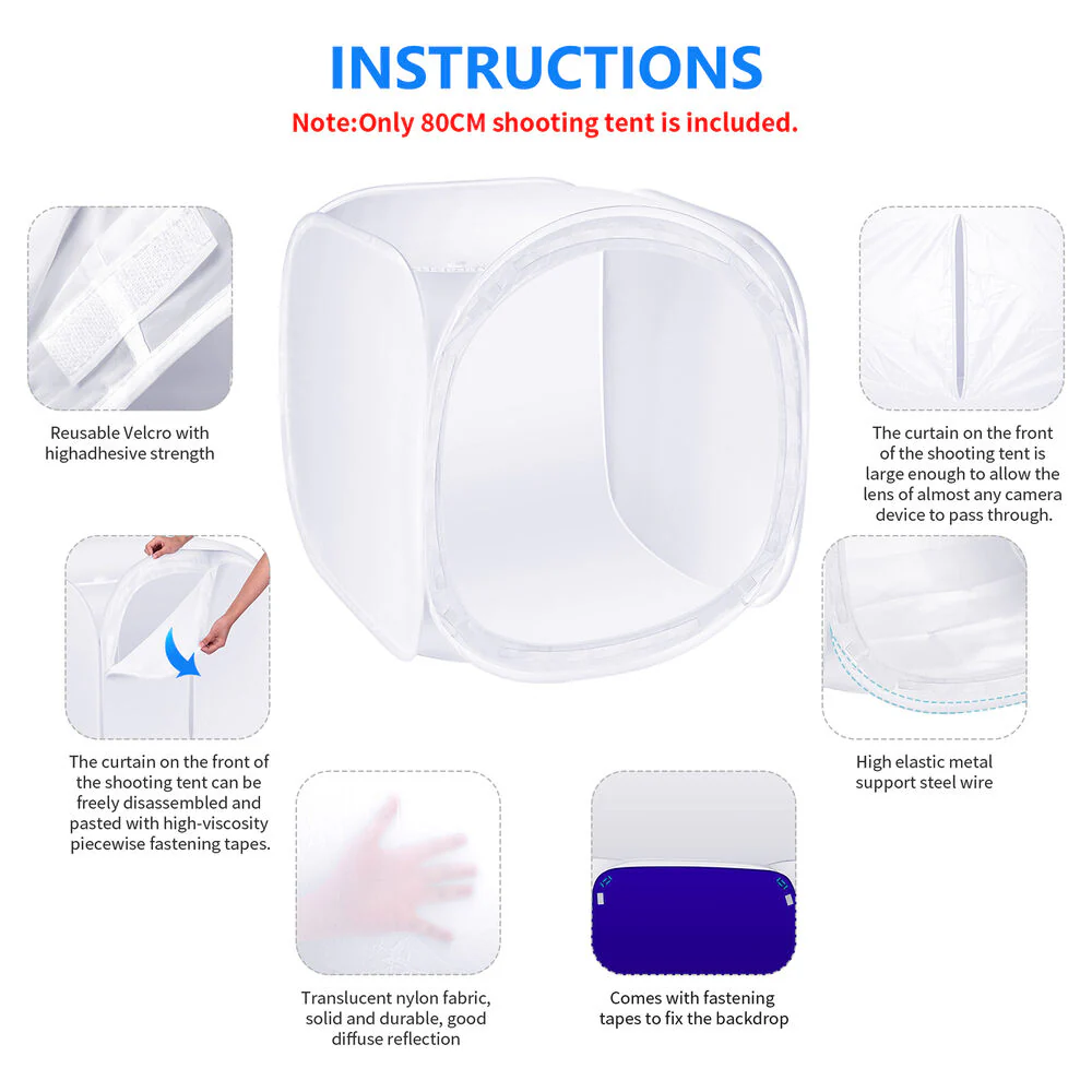 Neewer 24 x 24" Cube Diffusion Soft Box Kit - Image 2