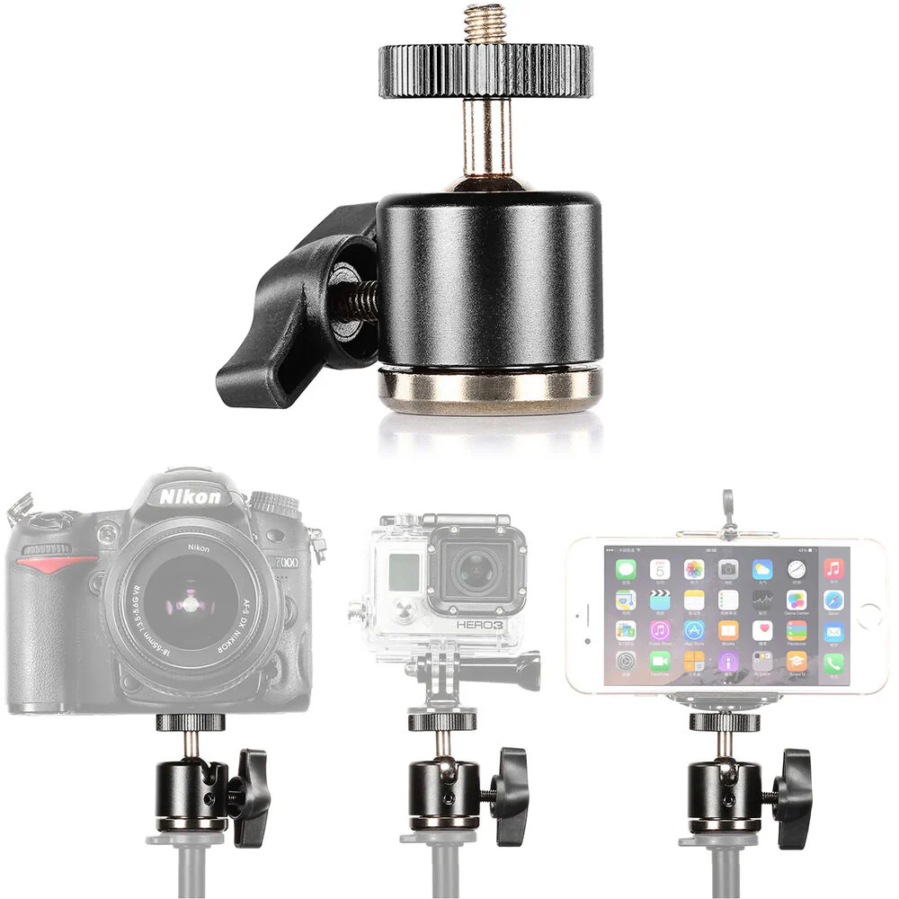 Neewer Aluminum Alloy 360° Rotating Swivel Mini Ball Head - Image 5