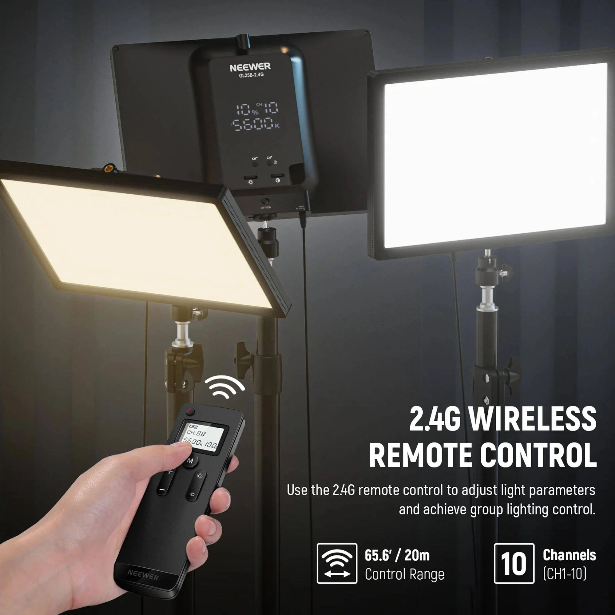 Neewer GL25B Bi-Color LED Light Panel - Image 5