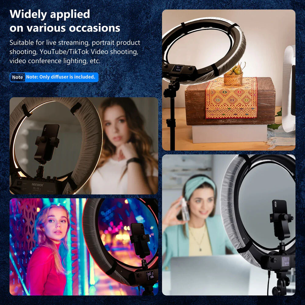 Neewer NS18 Collapsible Softbox Diffuser for Ring Lights (18") - Image 7