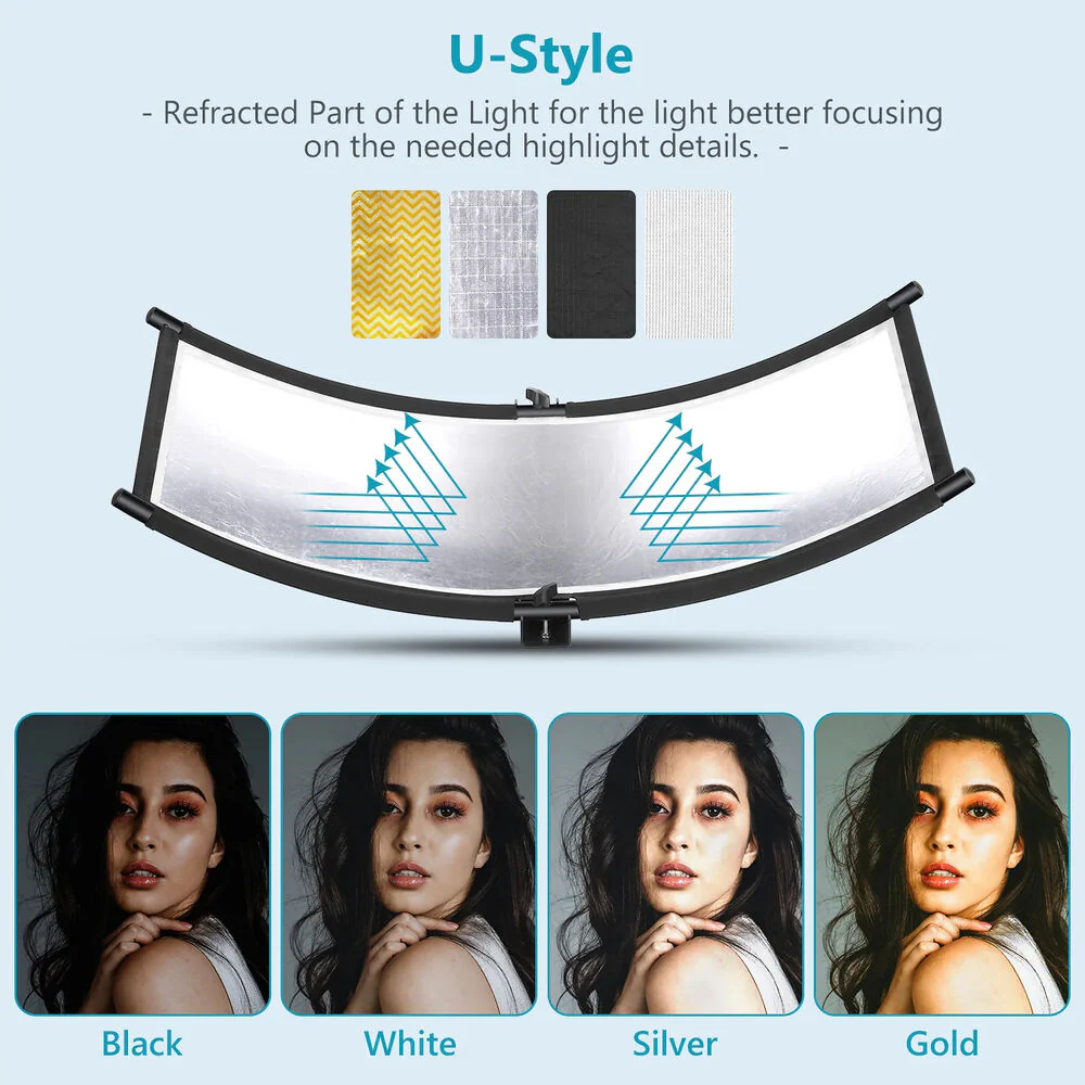 Neewer Small Clamshell Light Reflector/Diffuser with Carry Bag (39 x 18") - Image 3
