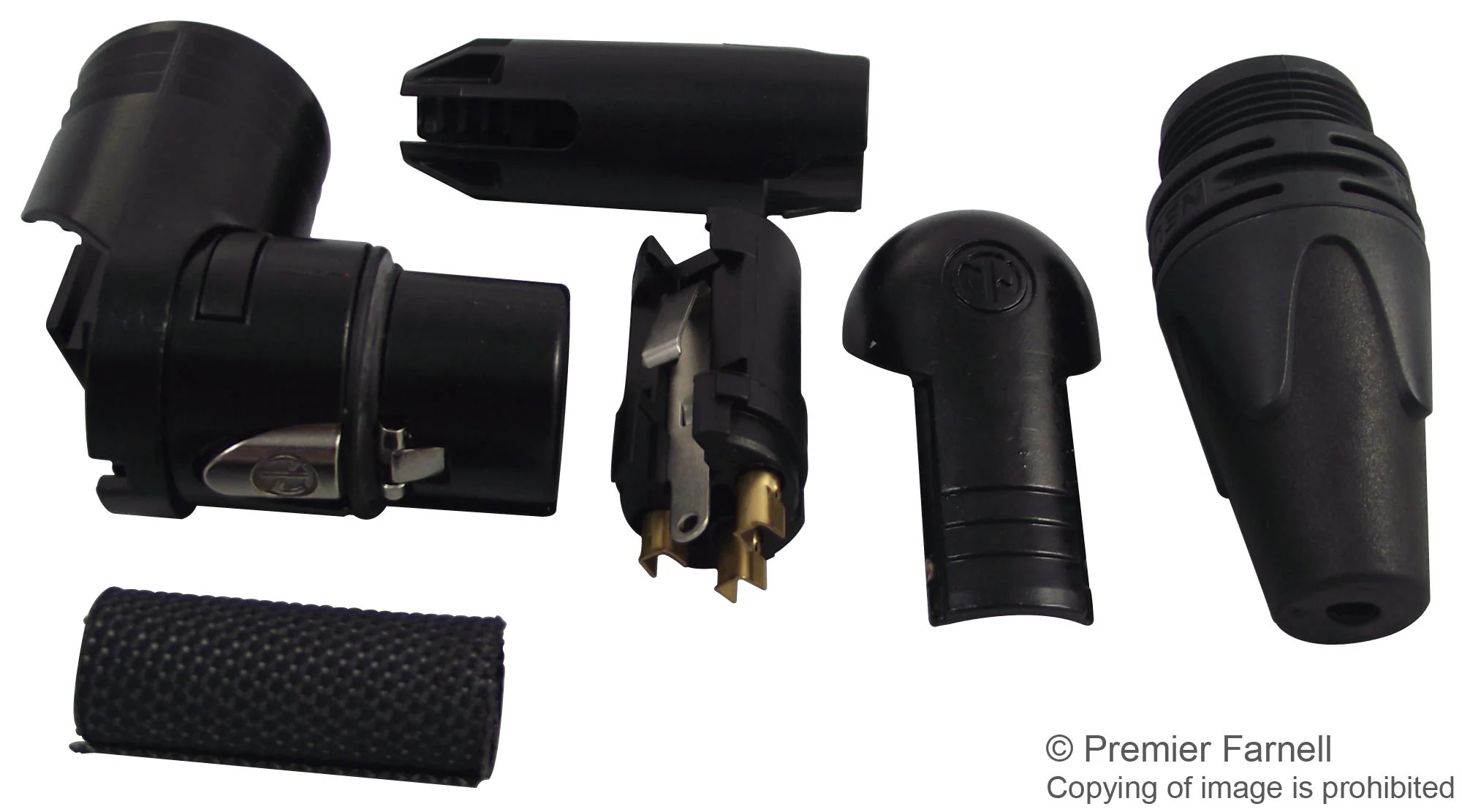 Neutrik NC3FRX-B NC3FRX-B XLR Connector 3 Contacts Socket Cable Mount Gold Plated Metal Body RX - Image 2