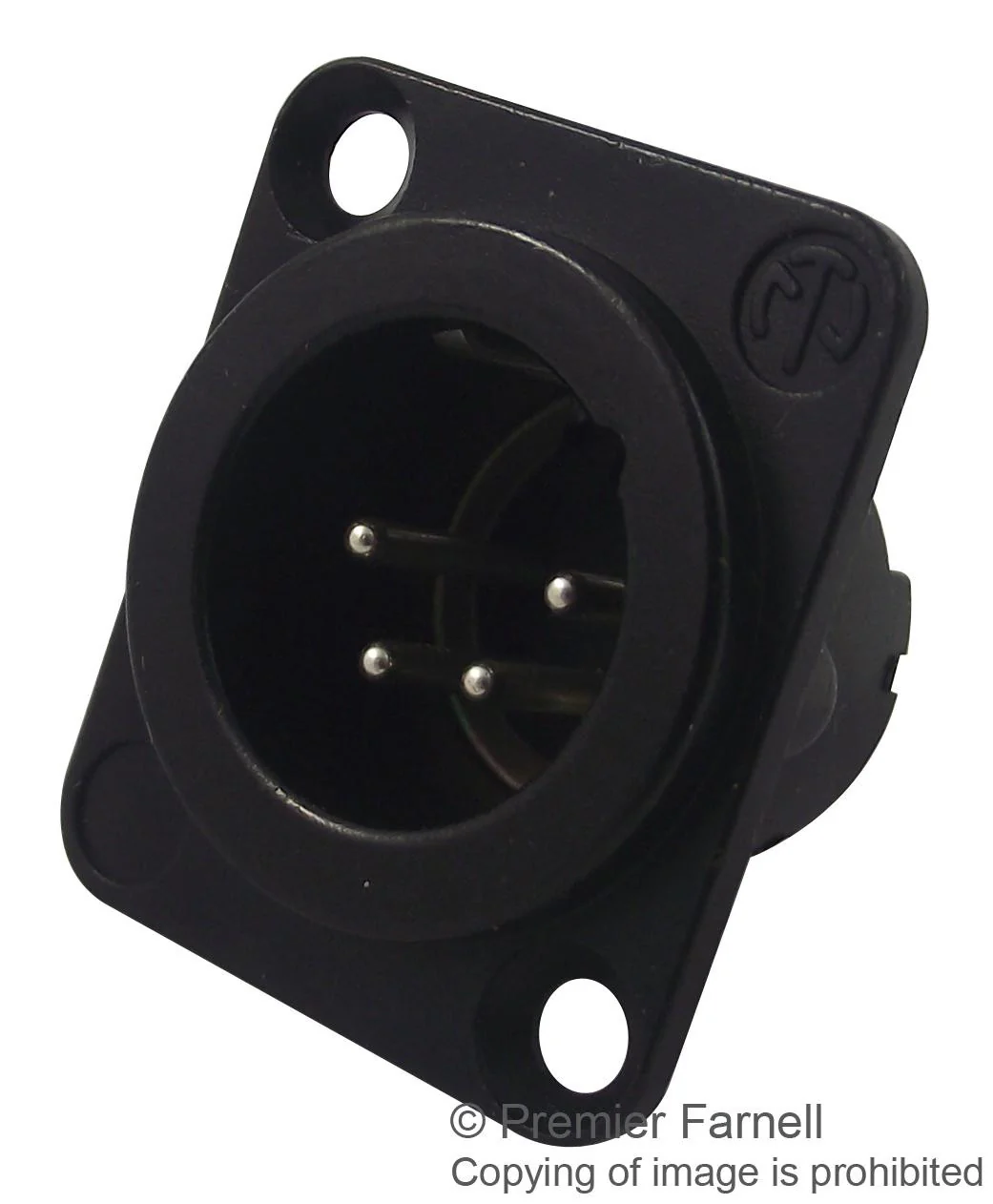 NEUTRIK NC4MD-LX-BAG XLR Audio Connector, 4 Contacts, Plug, Panel Mount, Silver Plated Contacts, Metal Body, DLX Series