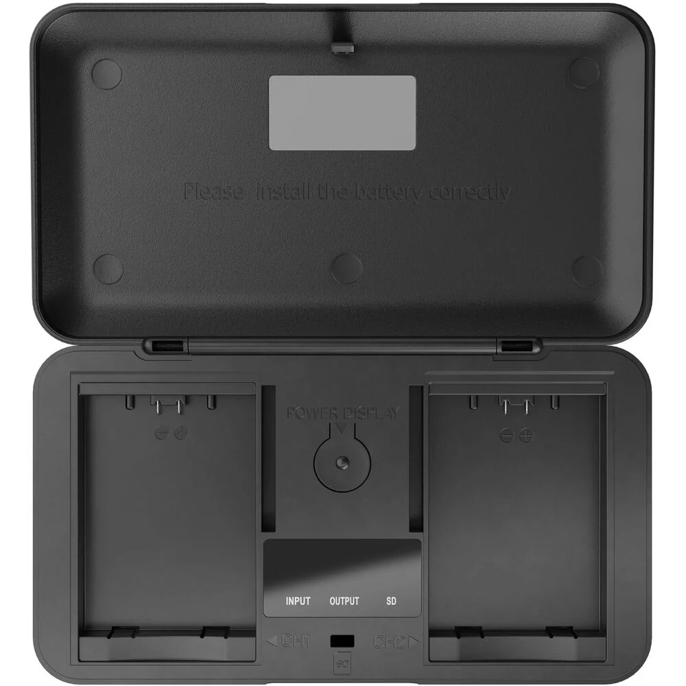 Newell LCD Dual-Channel Charger with SD Card Reader for Canon LP-E17 Battery - Image 2
