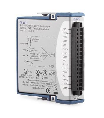 NI 779592-01 Temperature Input Module C Series NI-9217 400 SPS 24 bit 4 CompactDAQ/CompactRIO System