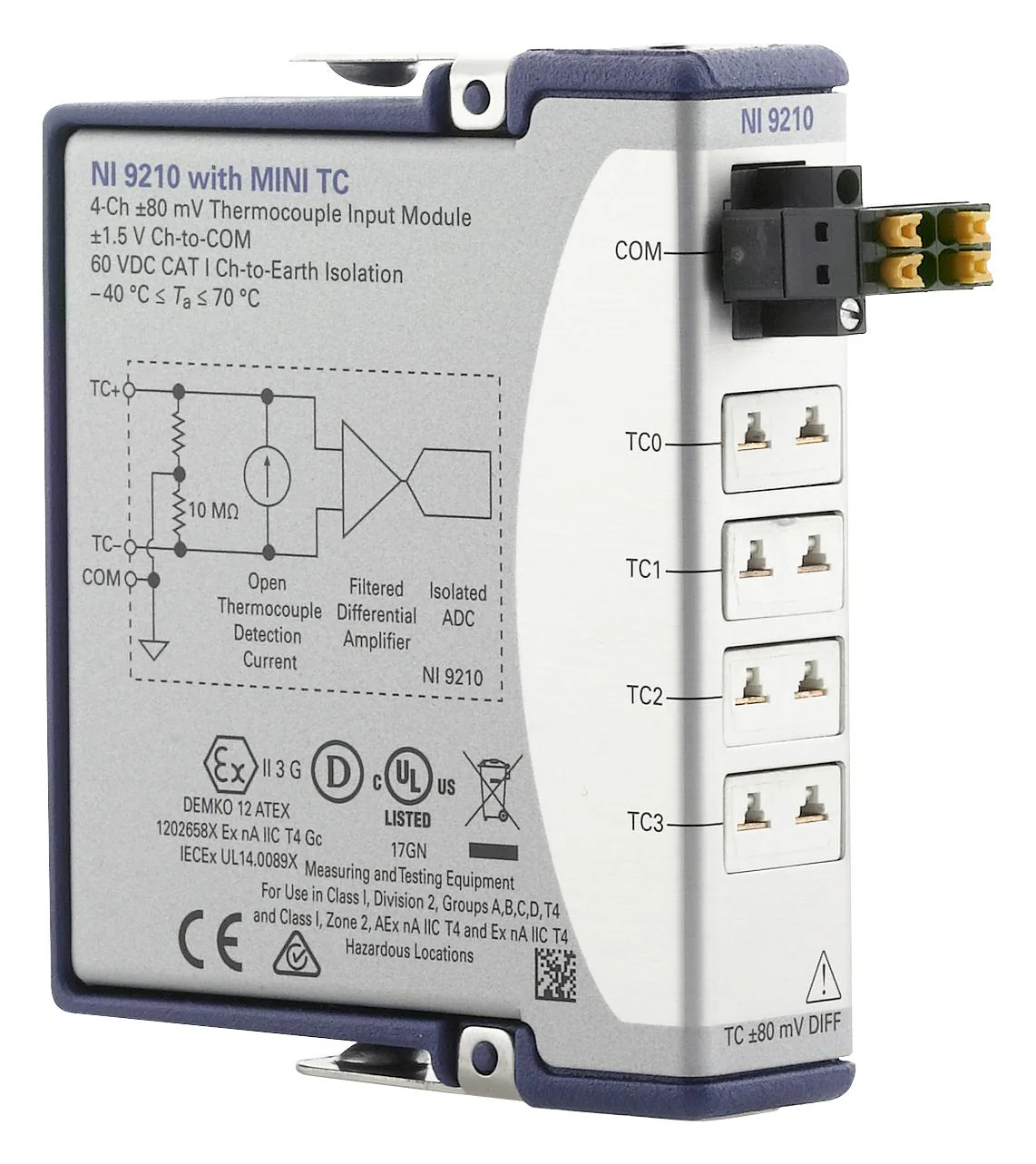 NI 865662-01 Temperature Measurement Bundle, cDAQ-T1100, 4 Channel, 14 SPS, 24 Bit - Image 3