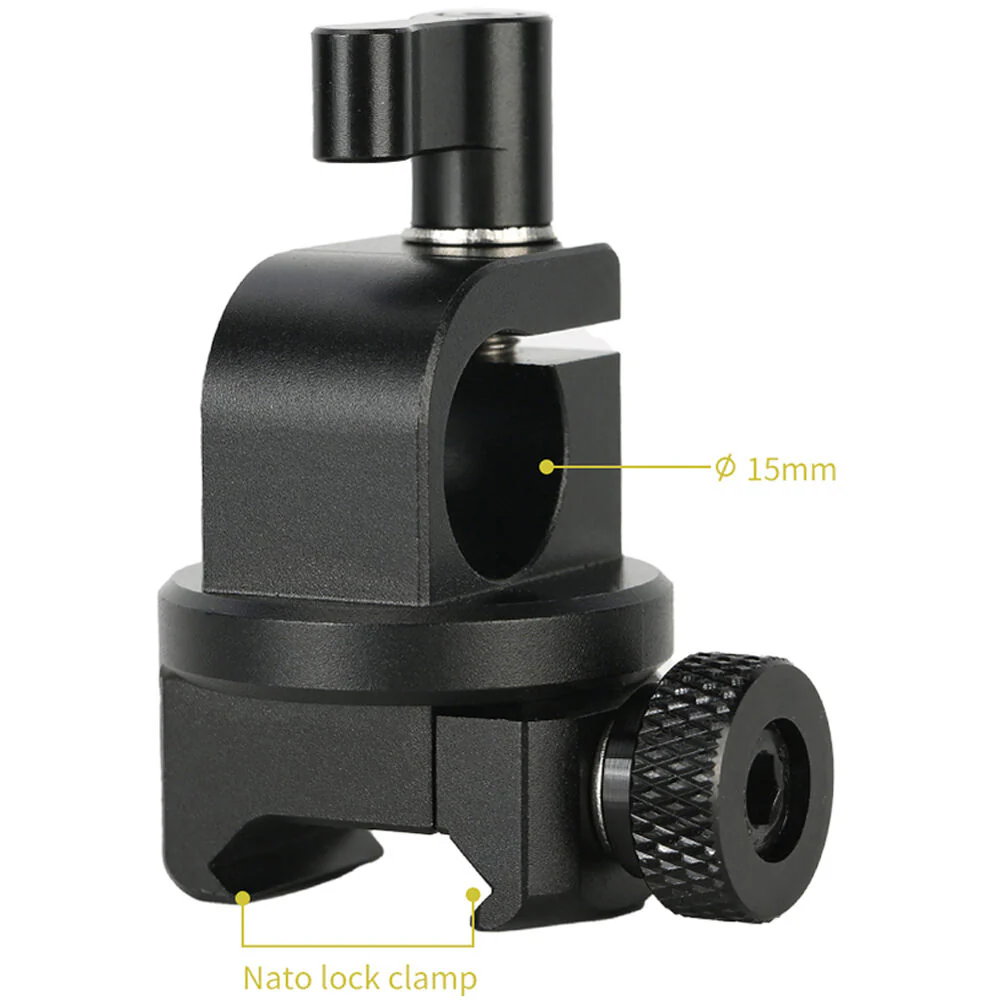 Niceyrig 15mm Rod Clamp with NATO Clamp - Image 3