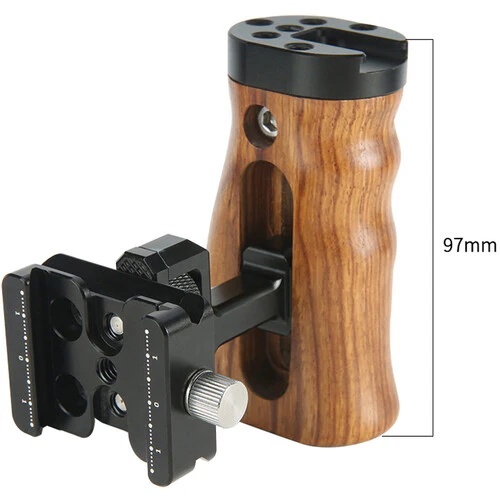 Niceyrig DSLR Wooden Side Handle with Arca-Type Quick Release Clamp - Image 3