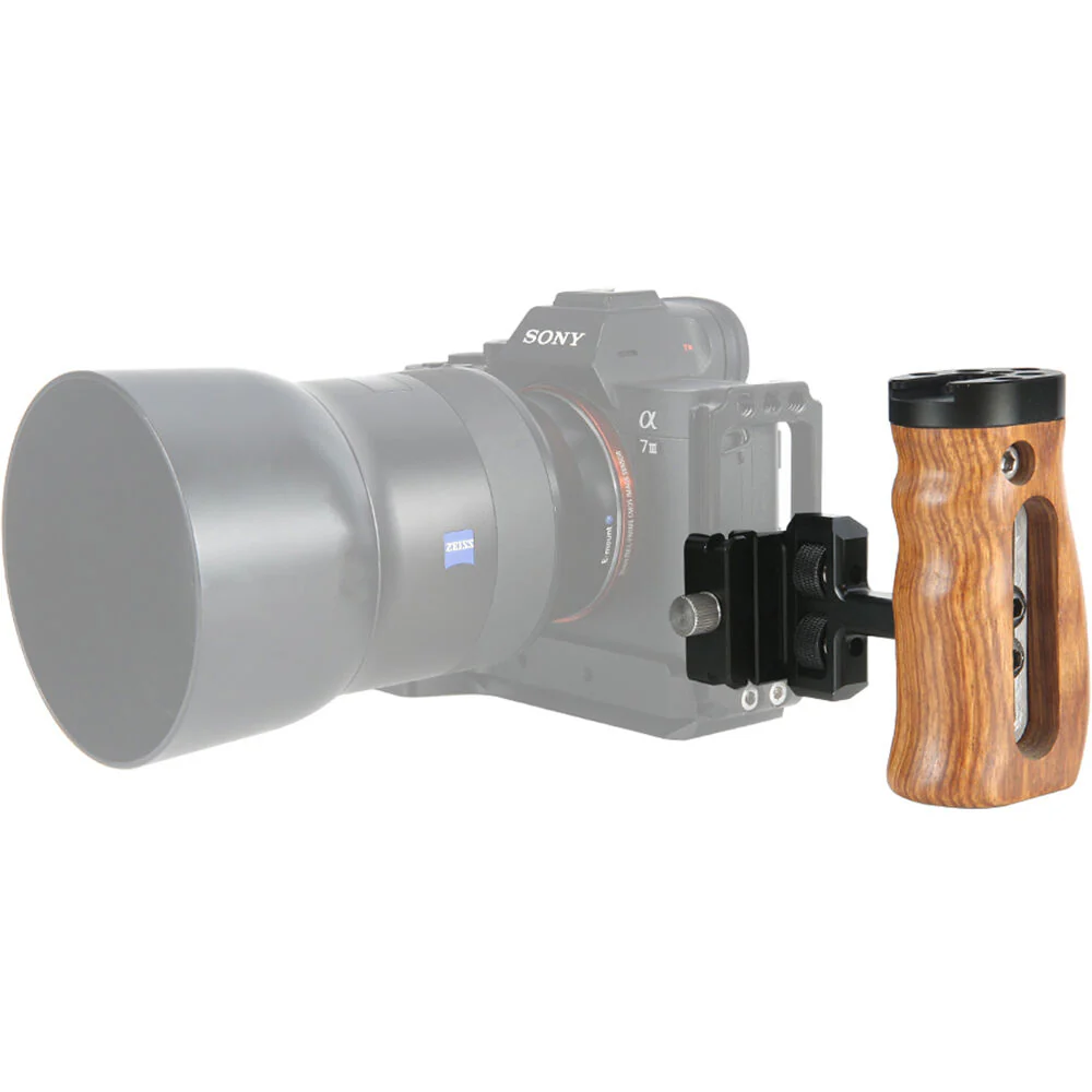Niceyrig DSLR Wooden Side Handle with Arca-Type Quick Release Clamp - Image 6