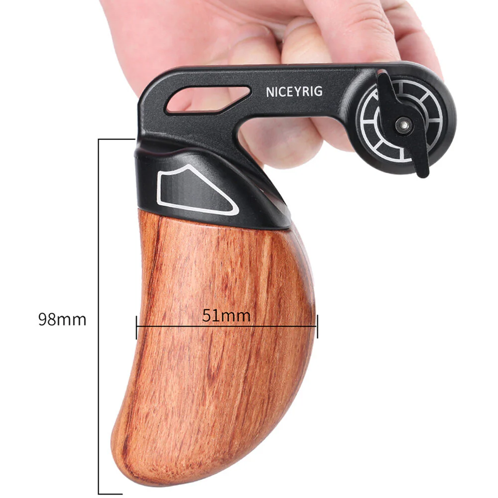 Niceyrig Wooden Handle with ARRI Rosette Mount (Left) - Image 3