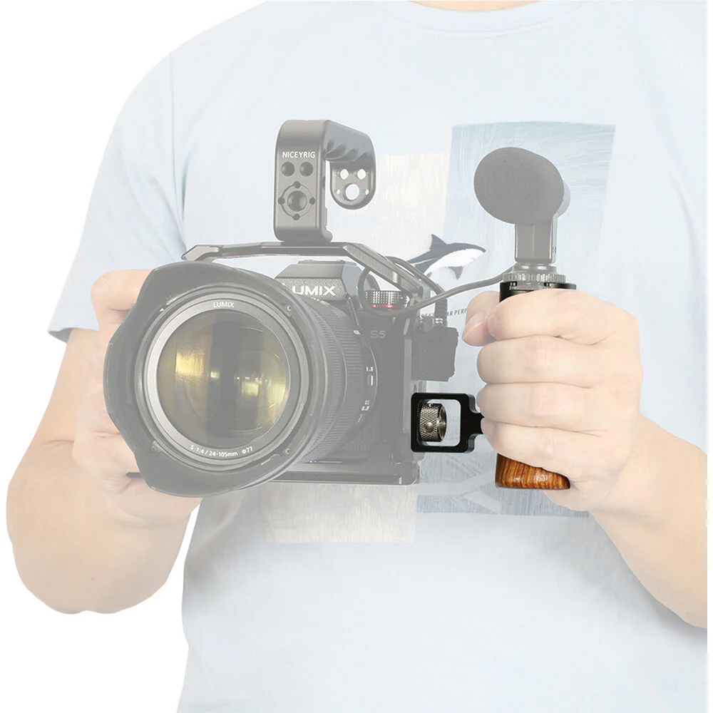 Niceyrig Wooden Side Handle with ARRI-Style Accessory Mount - Image 7