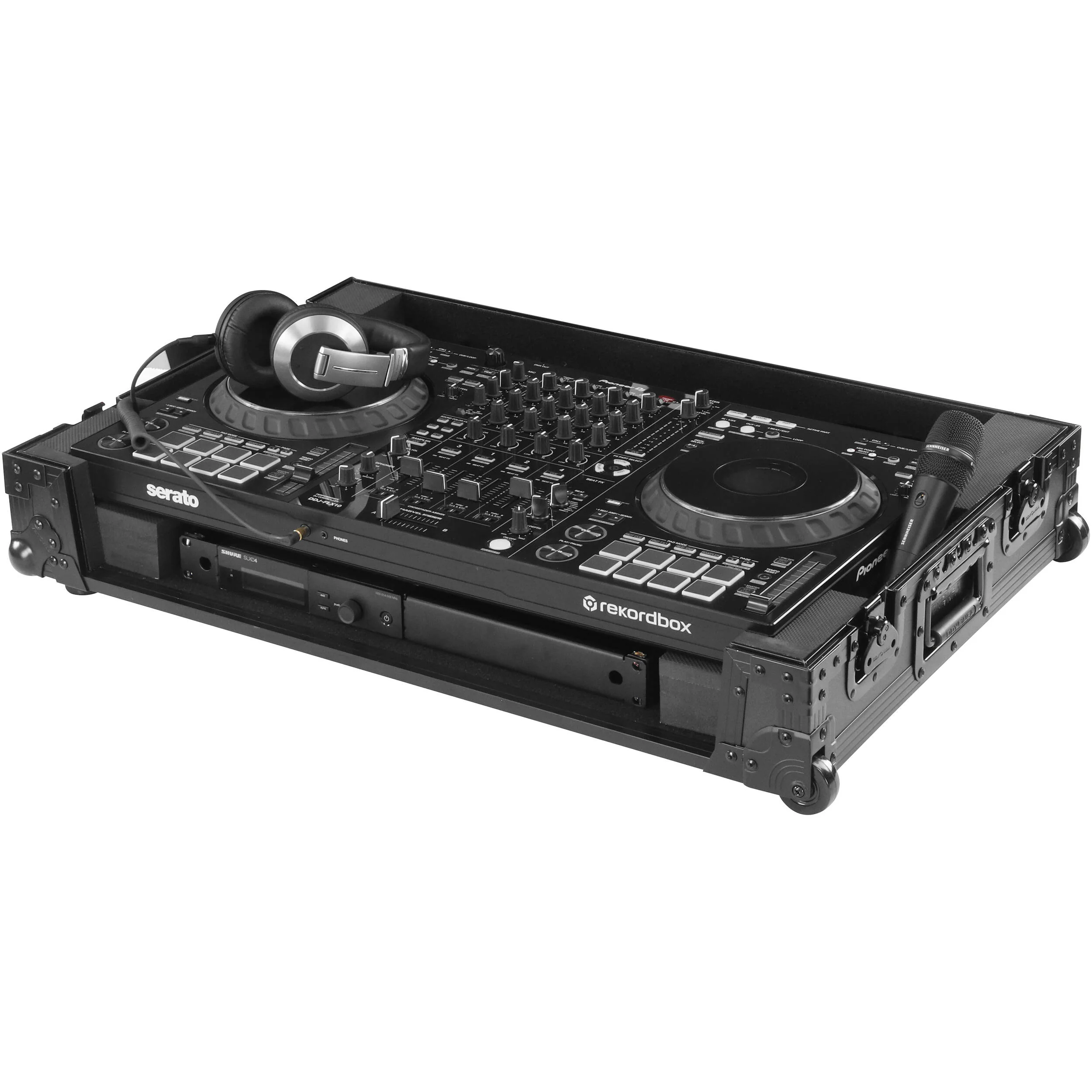 Odyssey Black Label DDJ-FLX10 Flight Case with Corner Wheels (All Black) - Image 6