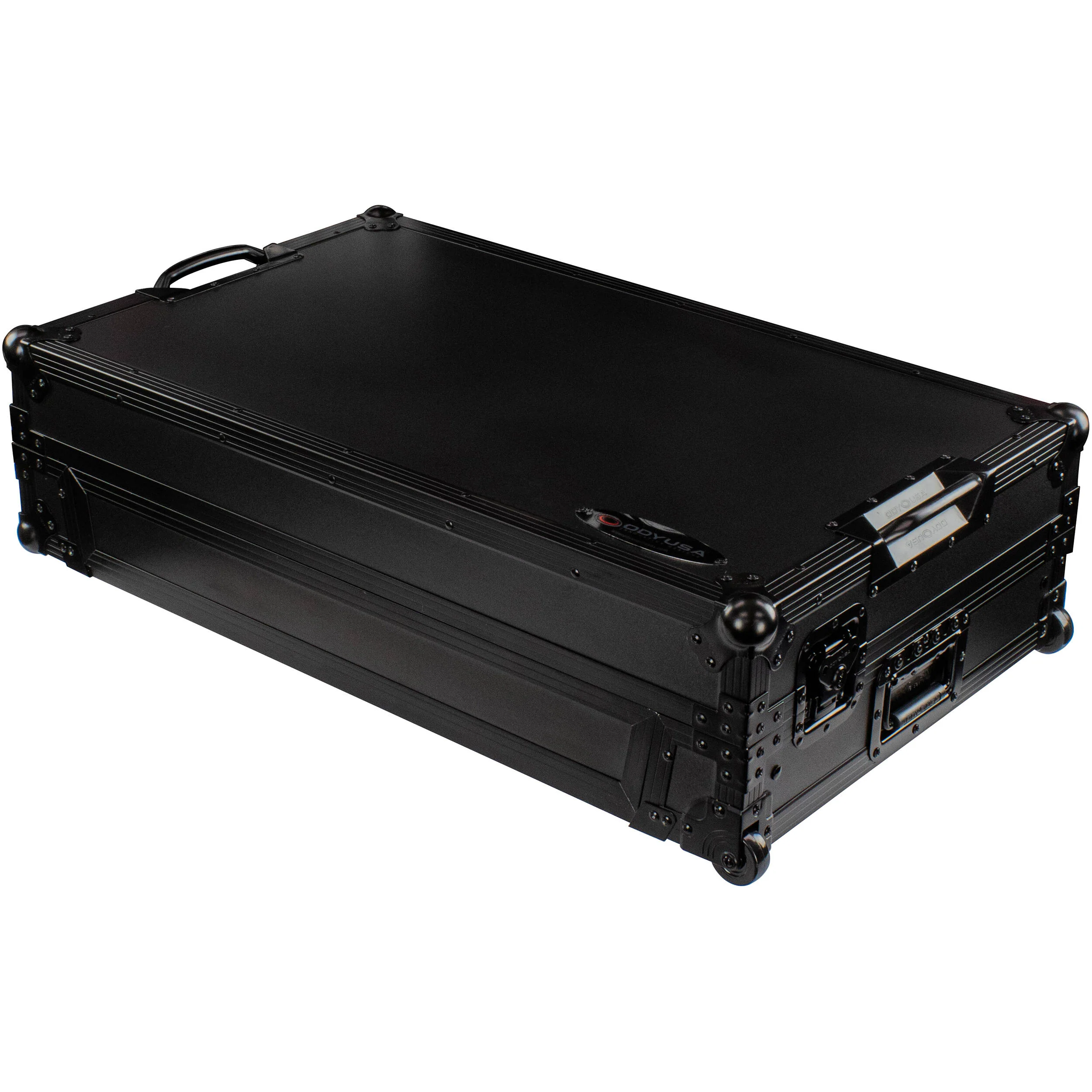 Odyssey Black Label Glide Style Flight Case with Wheels for RANE FOUR DJ Controller (Black on Black) - Image 2