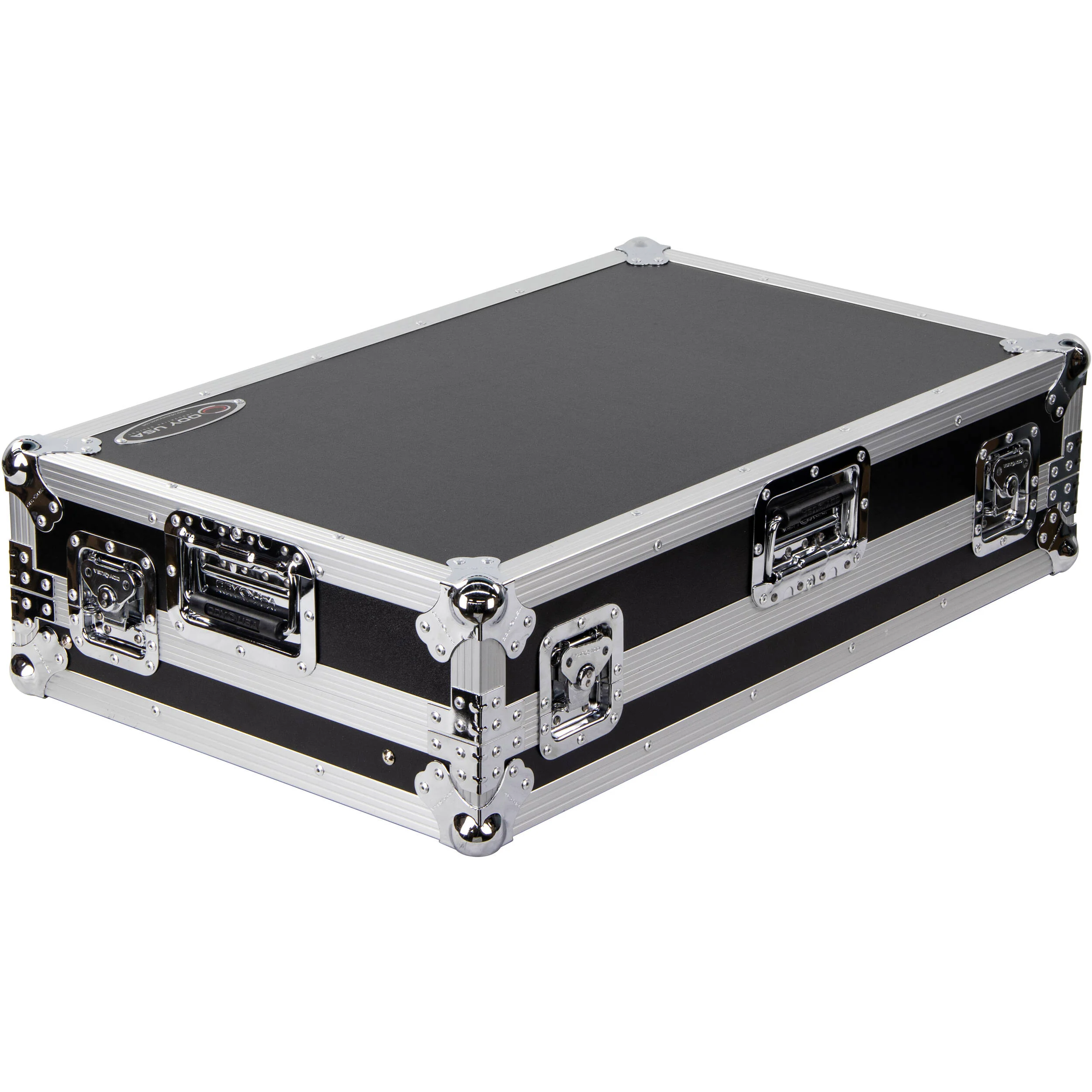 Odyssey Flight Zone Glide Style Flight Case for Pioneer DDJ-REV7 (Silver on Black) - Image 4