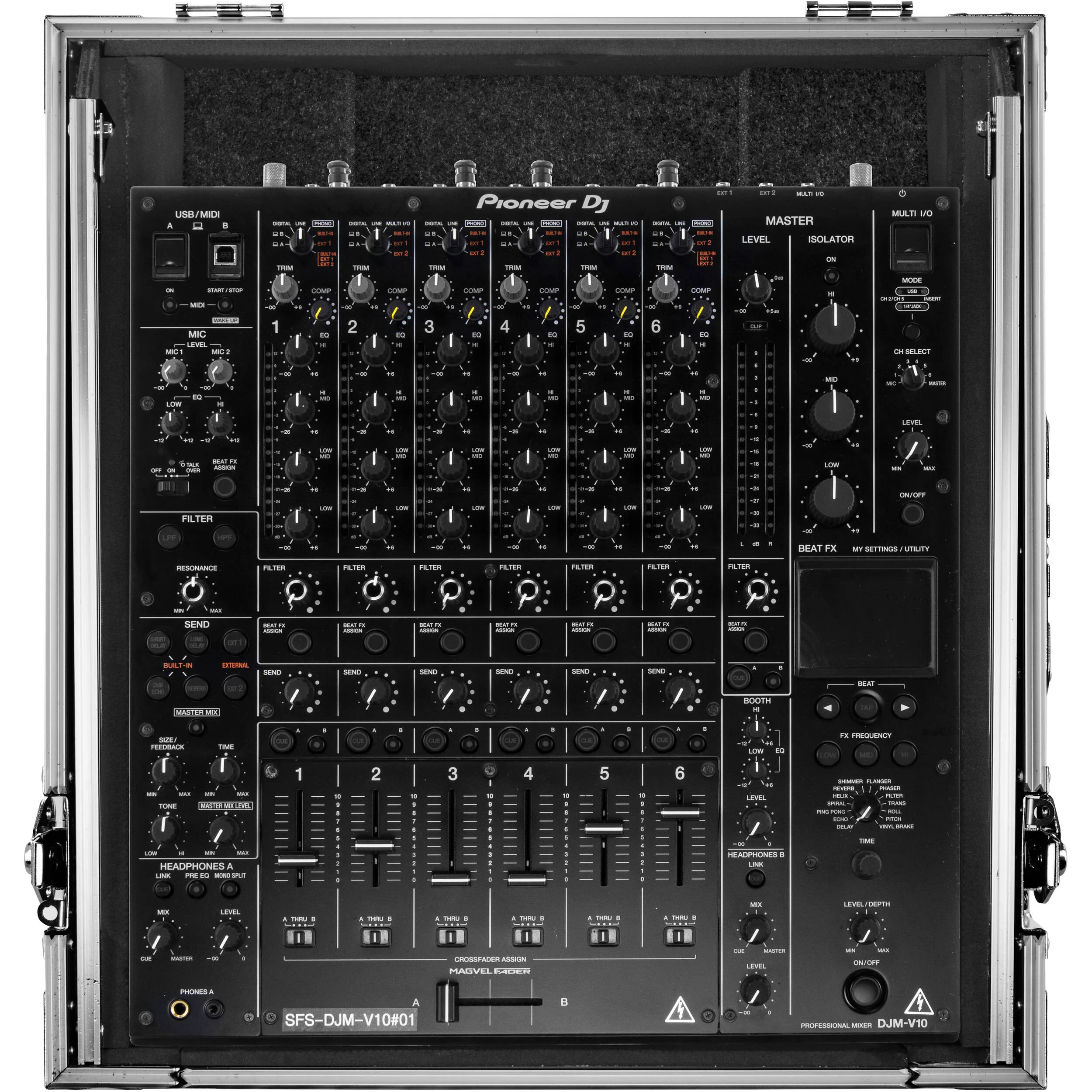 Odyssey Innovative Designs ATA Flight Zone Glide Style Case for Pioneer DJM-V10 Mixer - Image 5