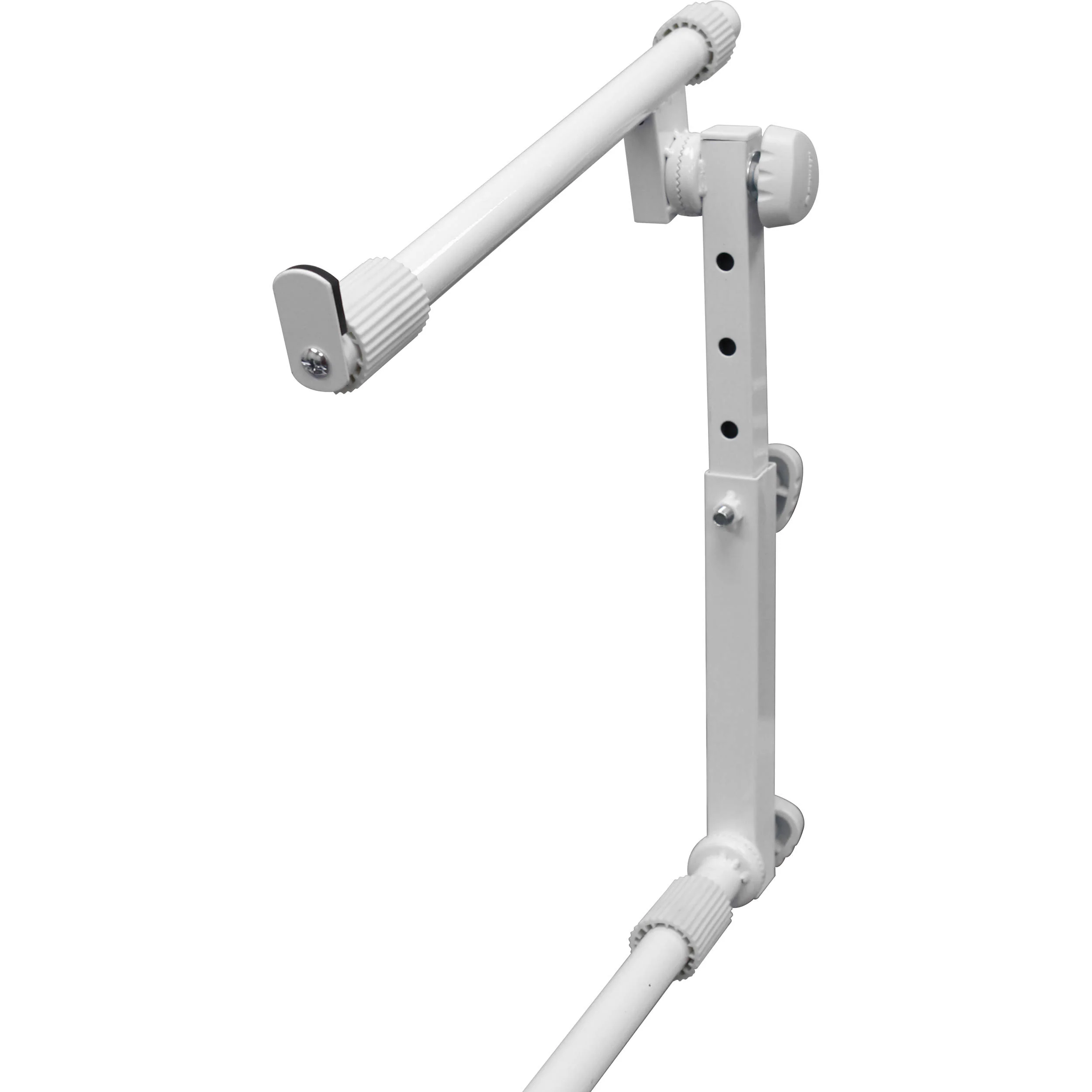 Odyssey Innovative Designs X-Stand Combo Dual Tier Heavy-Duty Folding Stand with Microphone Boom & Laptop/Gear Shelf (White) - Image 7
