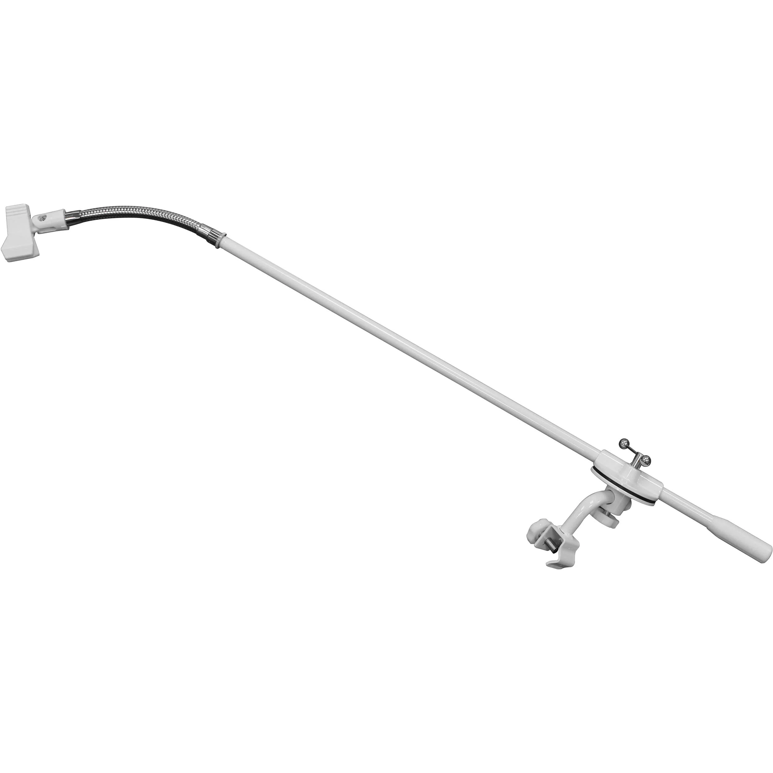 Odyssey Innovative Designs X-Stand Combo Dual Tier Heavy-Duty Folding Stand with Microphone Boom & Laptop/Gear Shelf (White) - Image 8