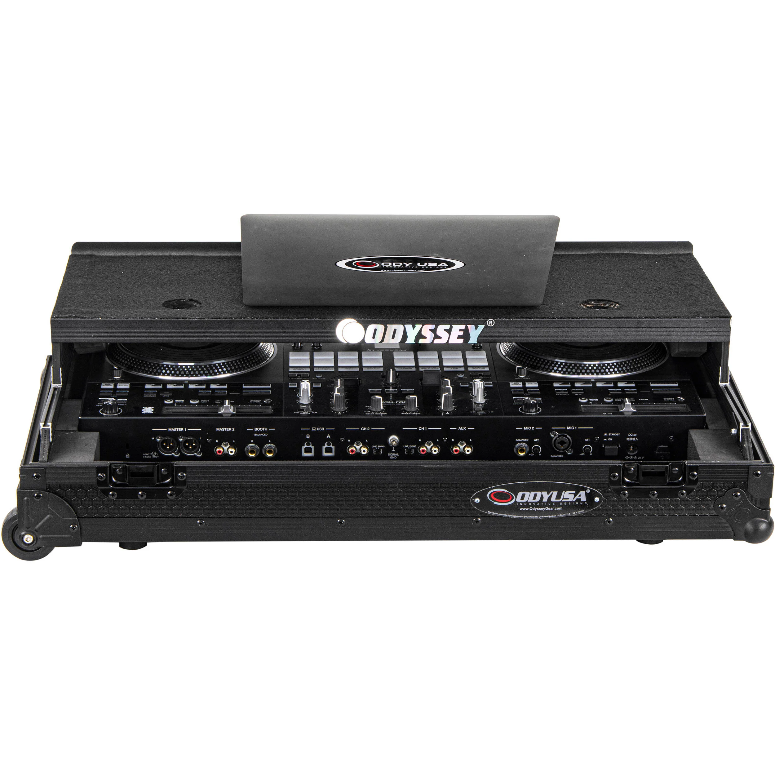 Odyssey Pioneer DDJ-Rev7 Industrial Board Flight Case with Glide-Style Laptop Platform - Image 6