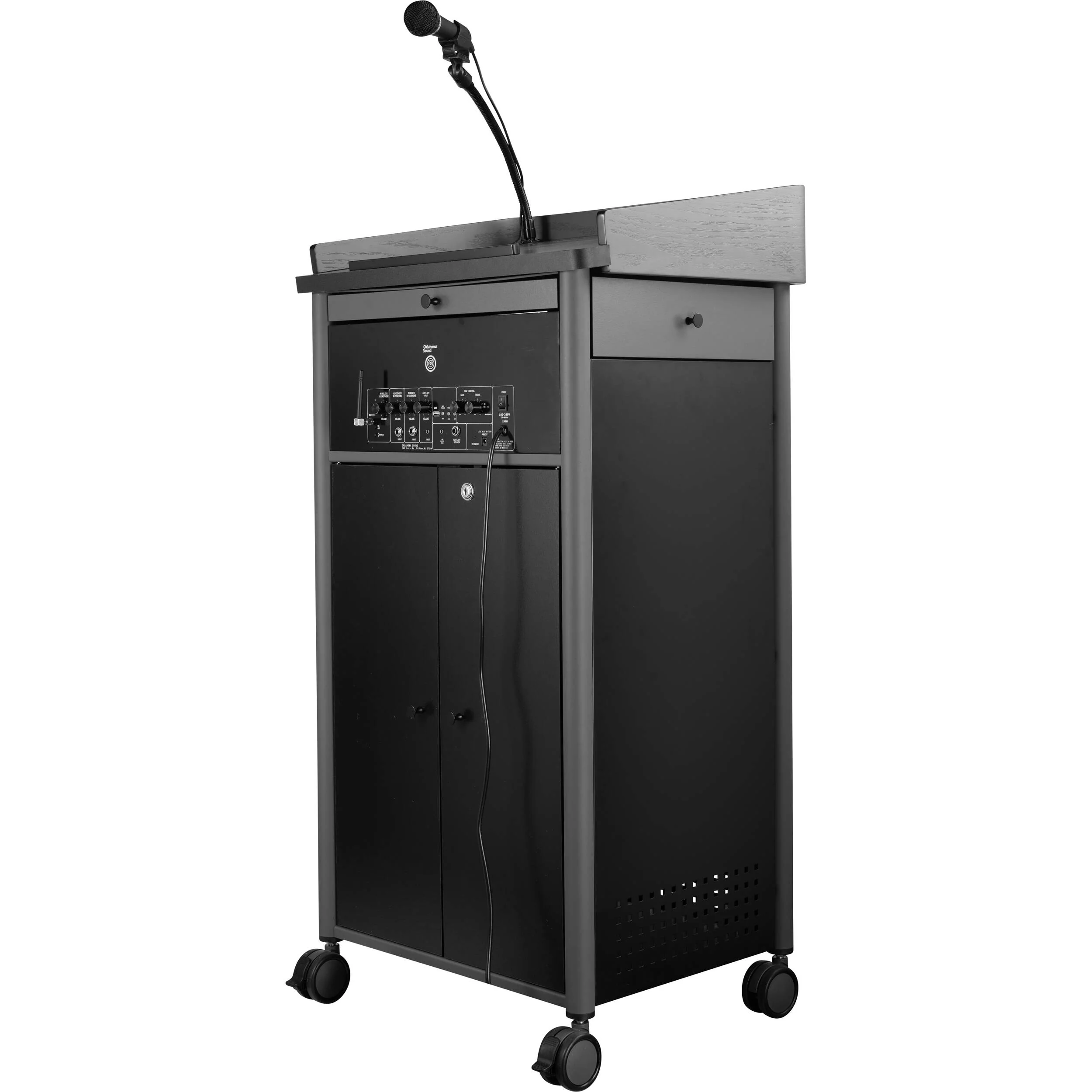 Oklahoma Sound Greystone Lectern with Speaker/Sound (Gray) - Image 3
