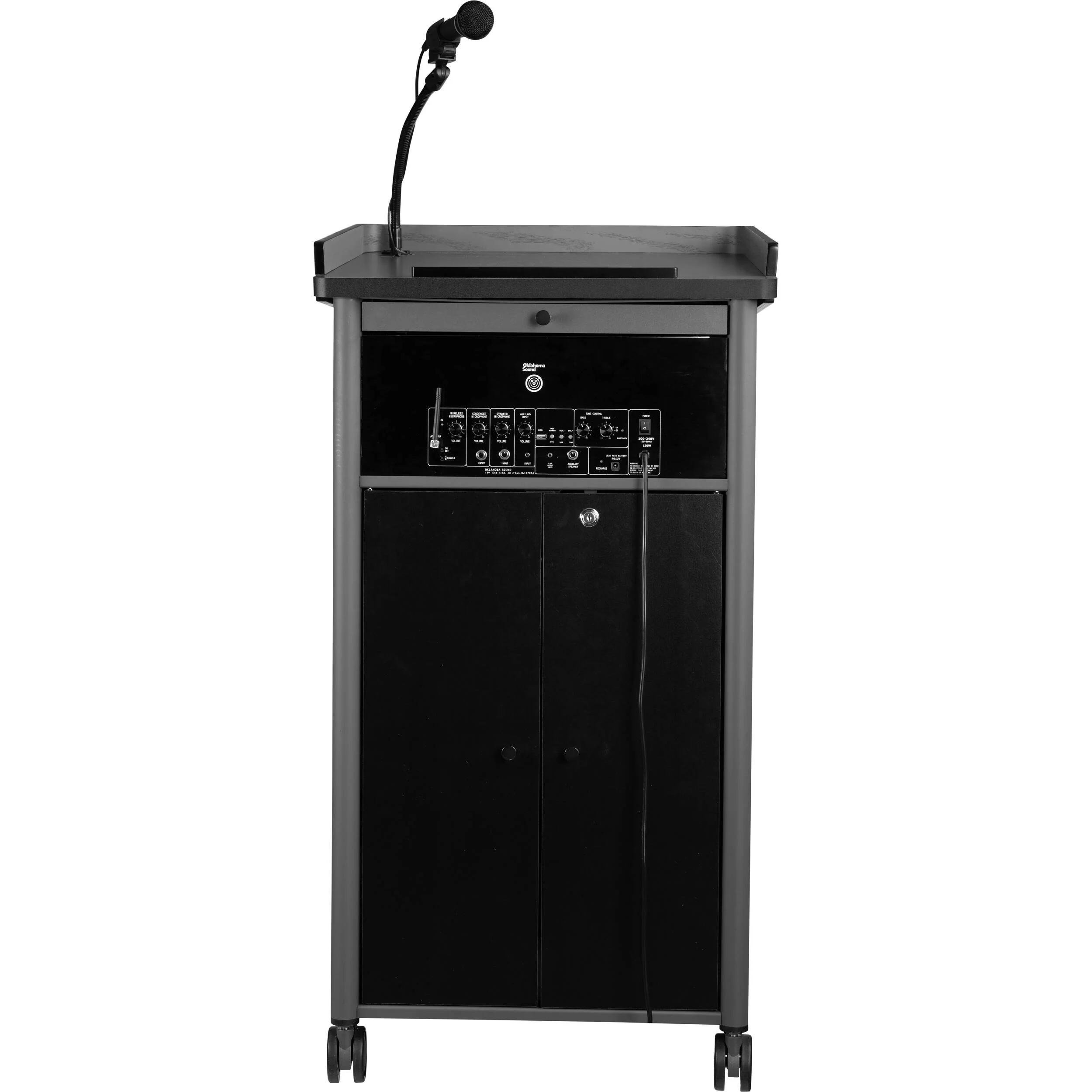 Oklahoma Sound Greystone Lectern with Speaker/Sound (Gray) - Image 5