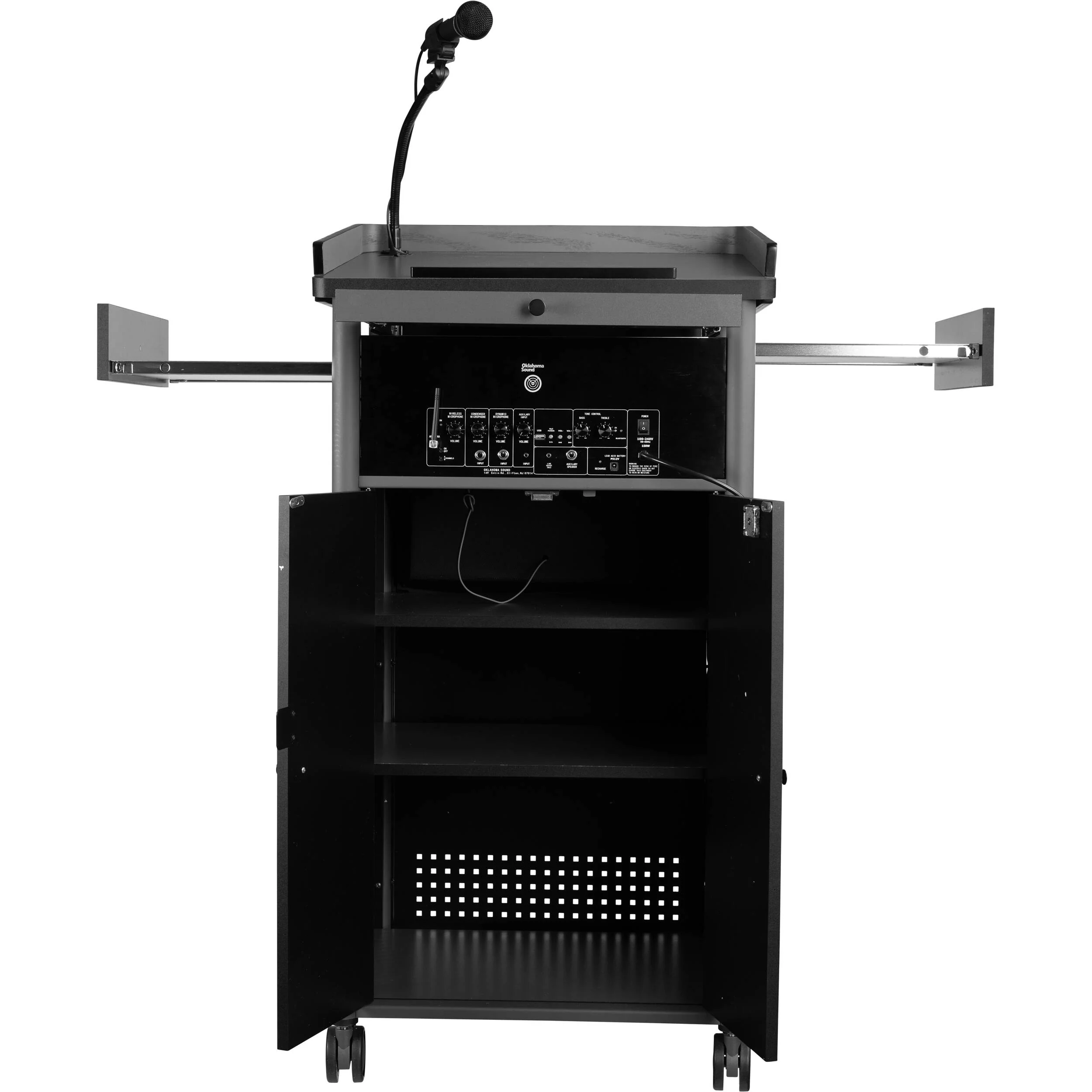 Oklahoma Sound Greystone Lectern with Speaker/Sound (Gray) - Image 6