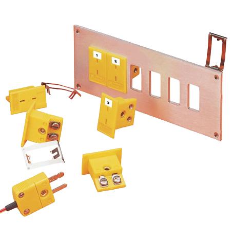 OMEGA MPJ-C-F Thermocouple Connector, Panel, Miniature, 6x Socket, 1 Row, Type C, 16.7 mm, ANSI, MPJ Series