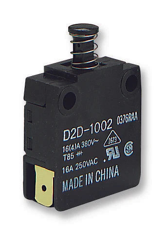 Omron Electronic Components D2D-1002 Safety Interlock Switch D2D SPST-NC Quick Connect Solder 250 V 16 A