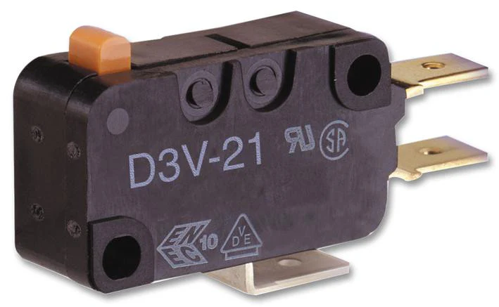 OMRON ELECTRONIC COMPONENTS D3V-16-1C5-H Microswitch, D3V Series, SPDT, Quick Connect, Solder, 16 A, 250 VAC